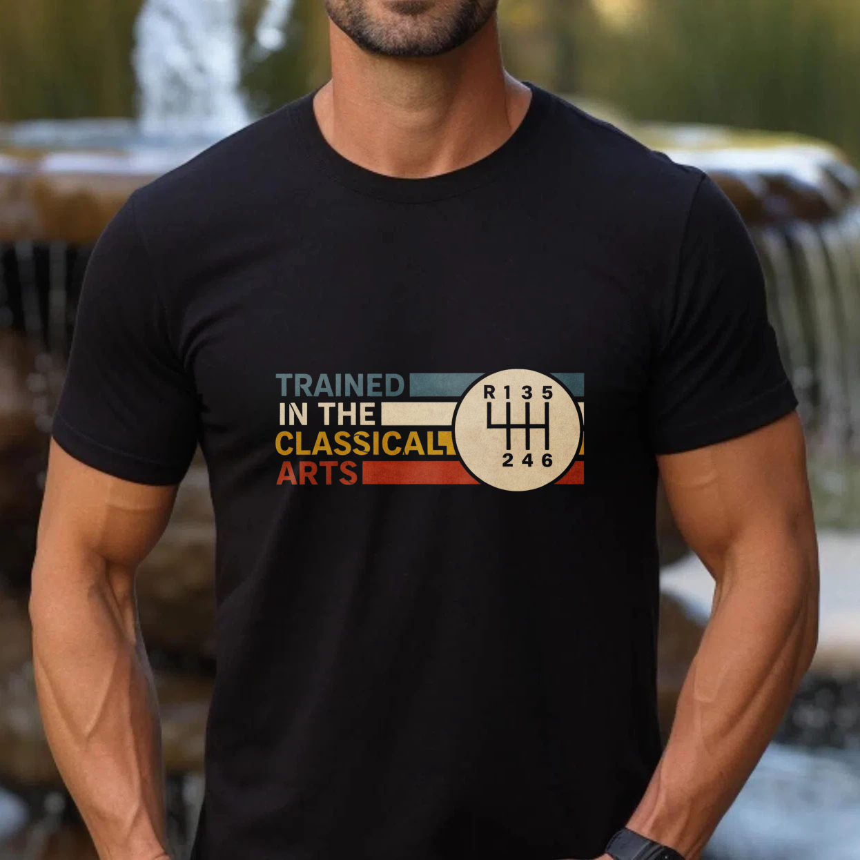 Trained In The Classical Arts Manual Transmission Gear Shift T-Shirt