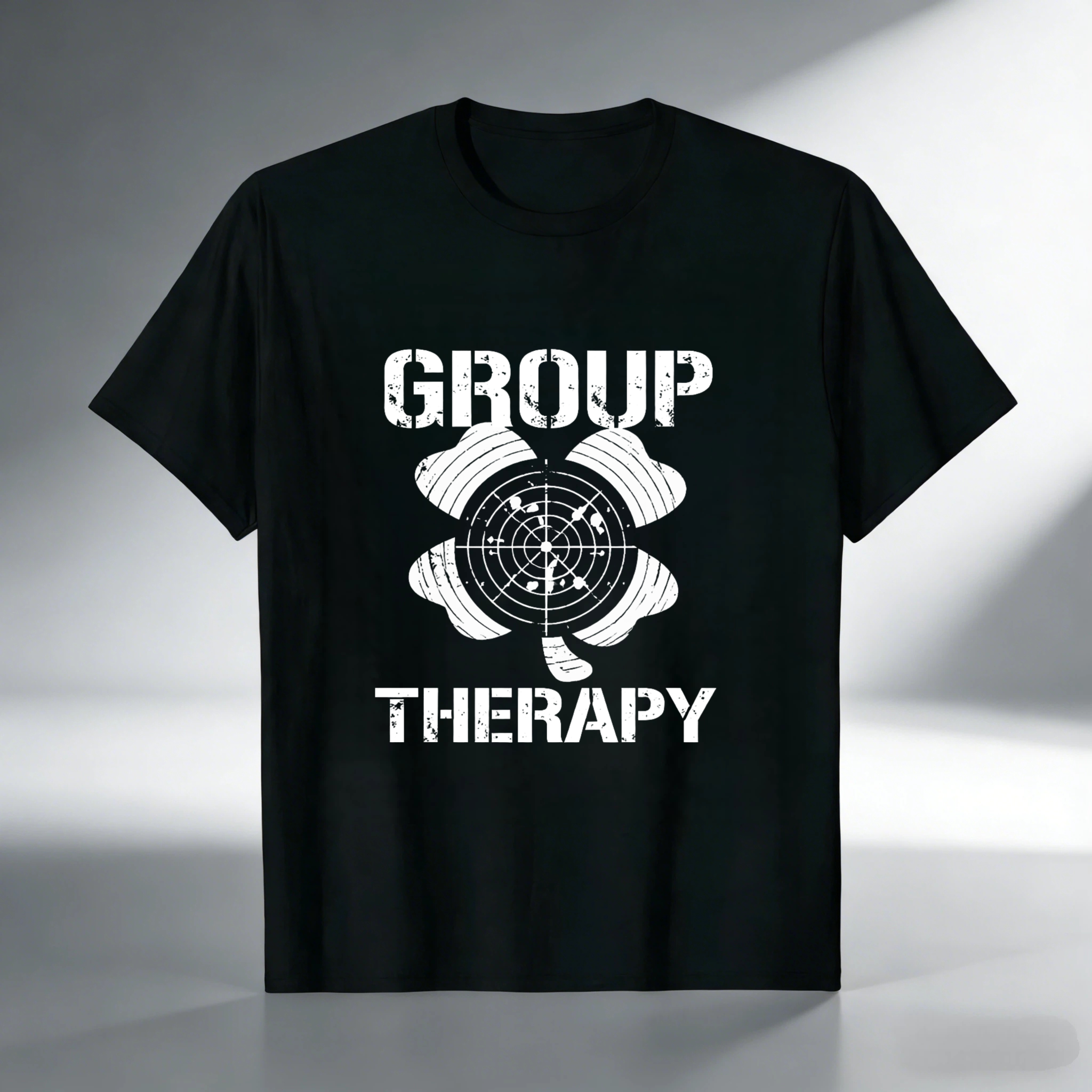 TEECURENT Group Therapy T Shirt With Target Design For Shooting Enthusiasts And Fun Group Activities