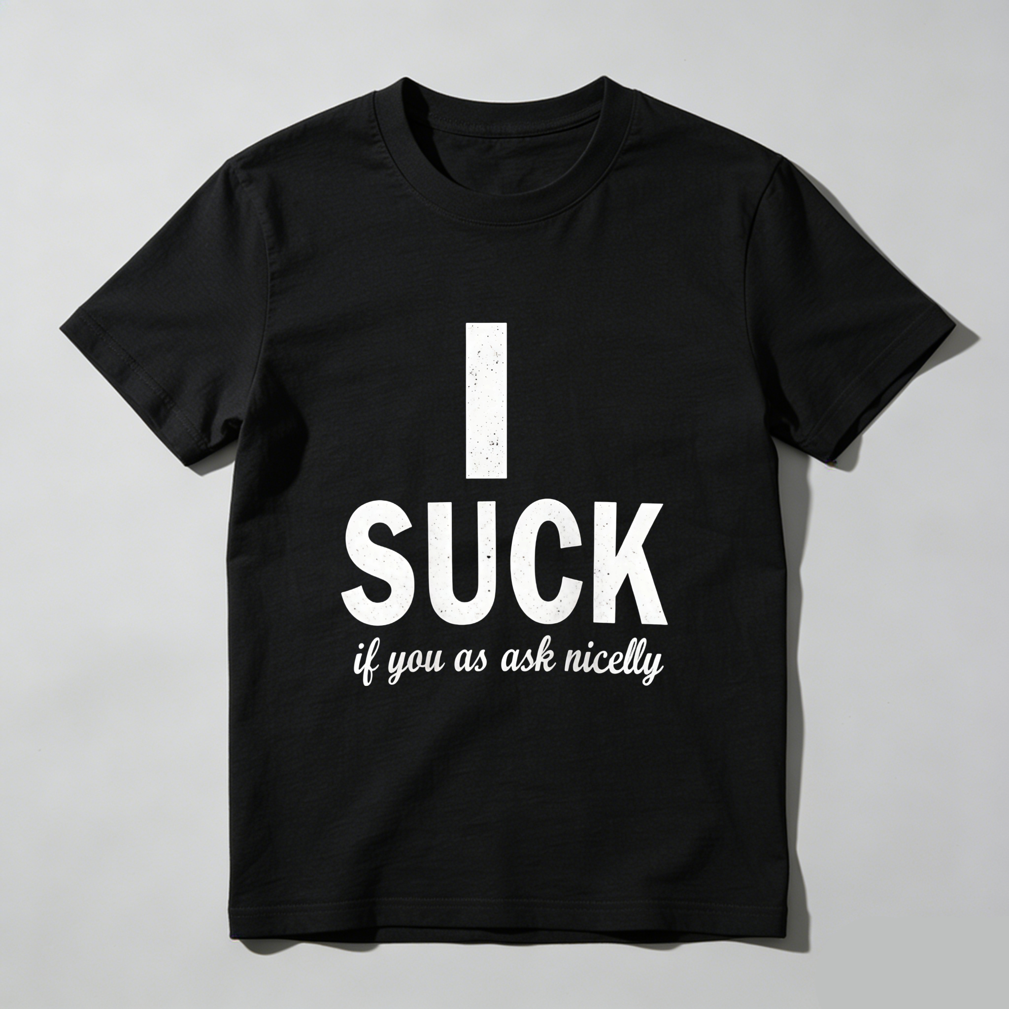 TEECURENT T-SHIRT  I Suck If You Ask Nicely