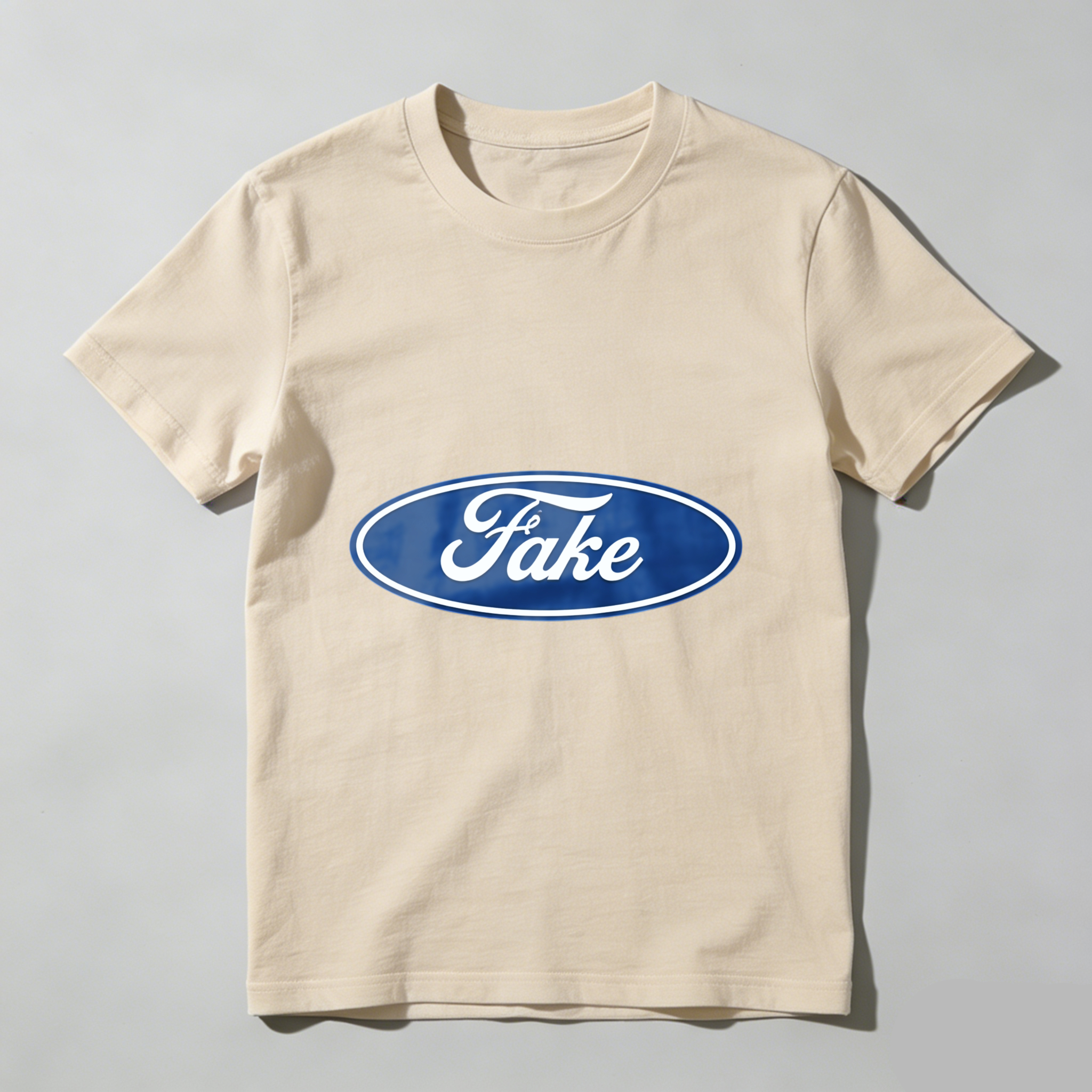 Fake Ford Logo T Shirt Black Men Women Unisex Casual Tee Top Fashion Statement Clothing