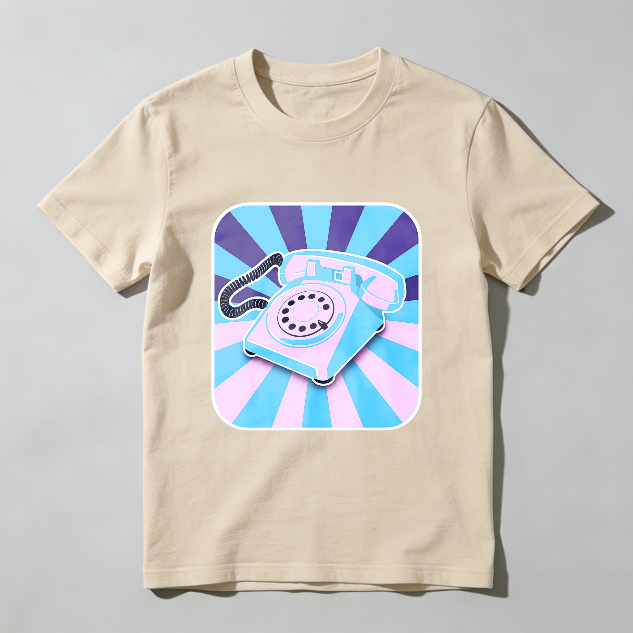 Retro Telephone Graphic T Shirt Made In Usa Vintage Phone Design Unisex Casual Wear