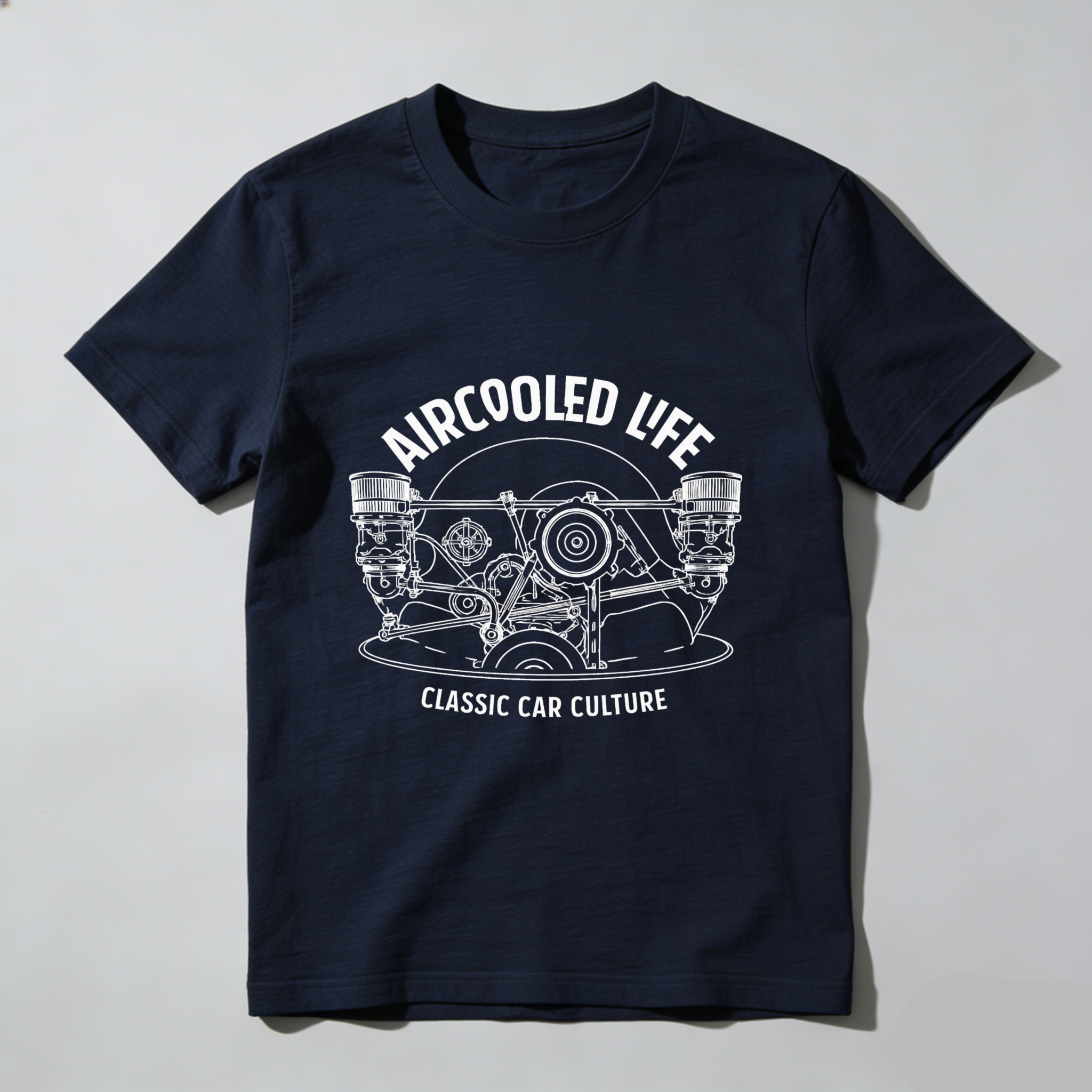 Aircooled Life Classic Car Culture T Shirt For Volkswagen Enthusiasts And Air Cooled Engine Fans