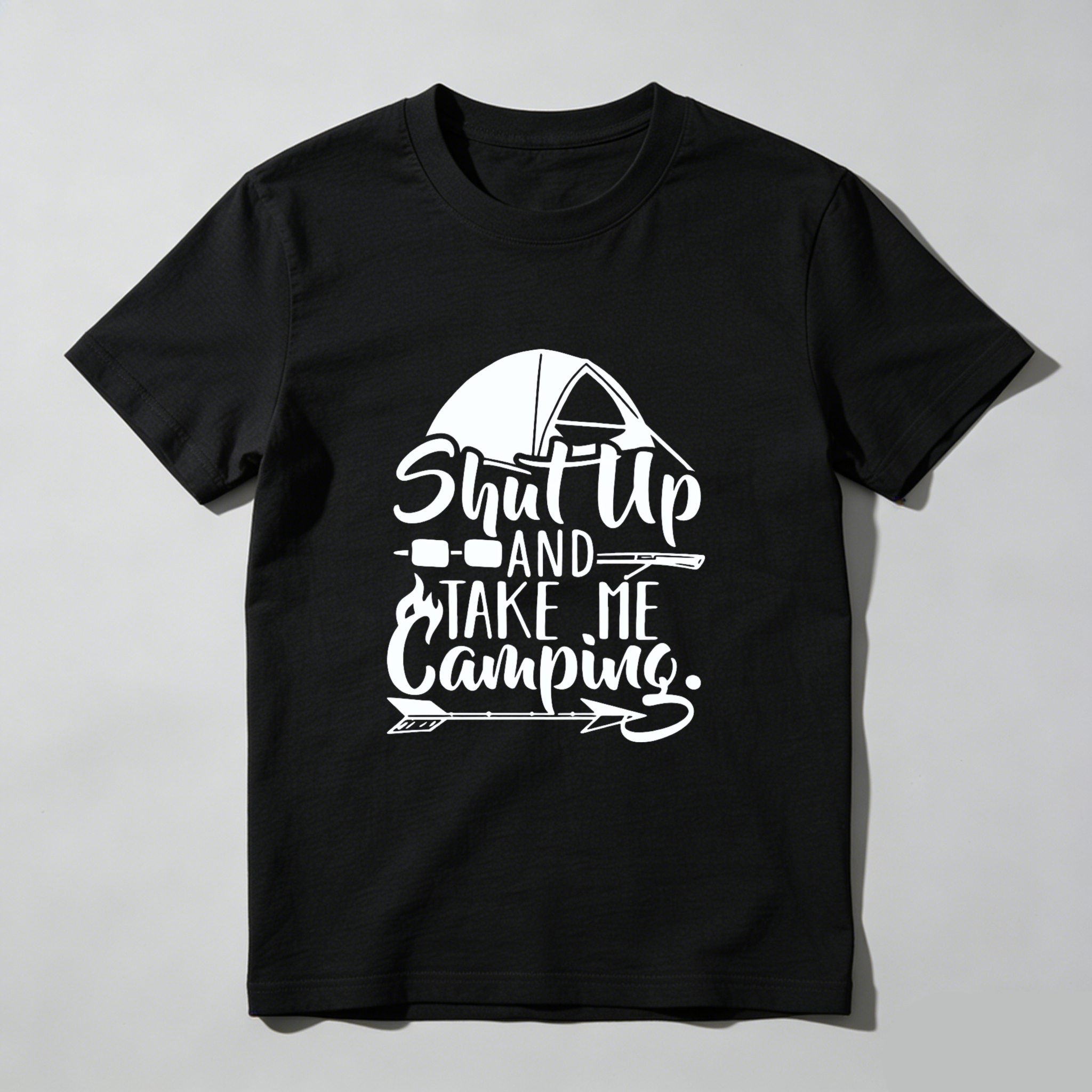 TEECURENT Shut Up And Take Me Camping T Shirt Outdoor Adventure Camping Lover Gift For Nature Enthusiast WOMEN