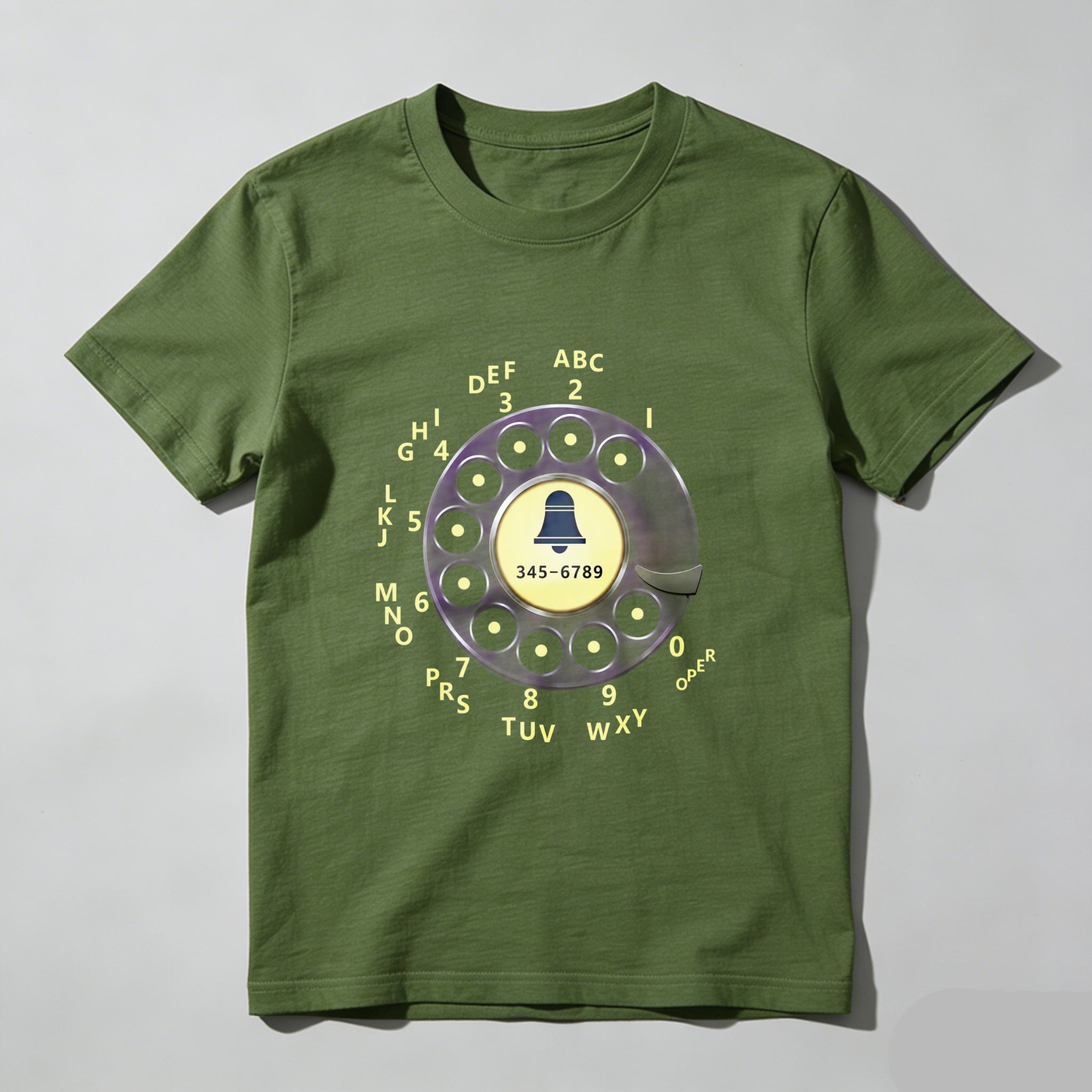 Retro Rotary Dial Phone T-Shirt Vintage Telephone Design Made In Usa