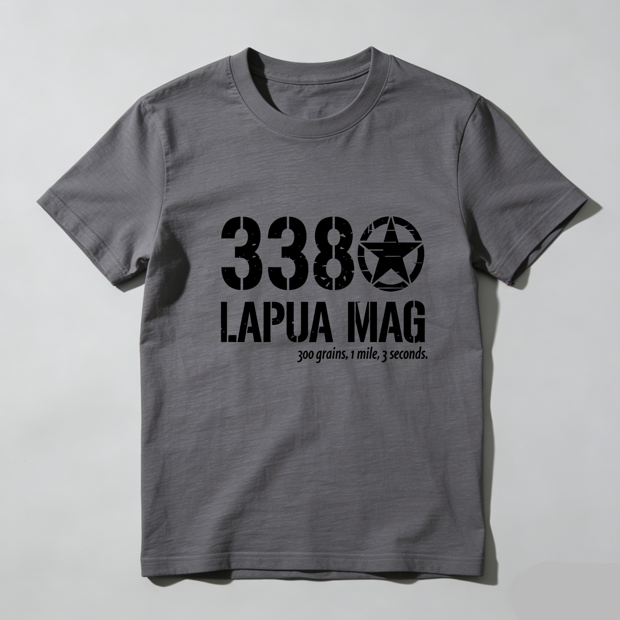 TEECURENT 338 Lapua Mag Bullet Design Pure Cotton Short Sleeve T Shirt-TeeCurent