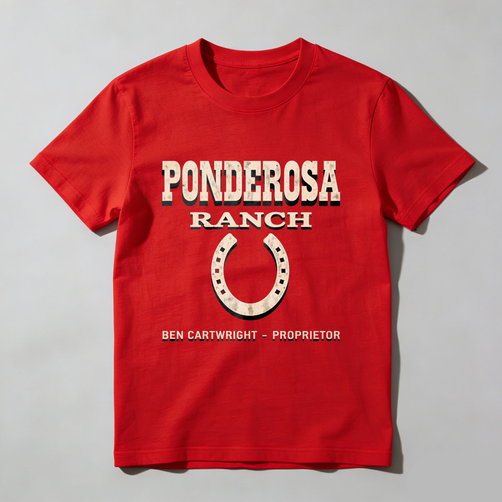 TEECURENT Ponderosa Ranch Ben Cartwright Proprietor Western T-Shirt