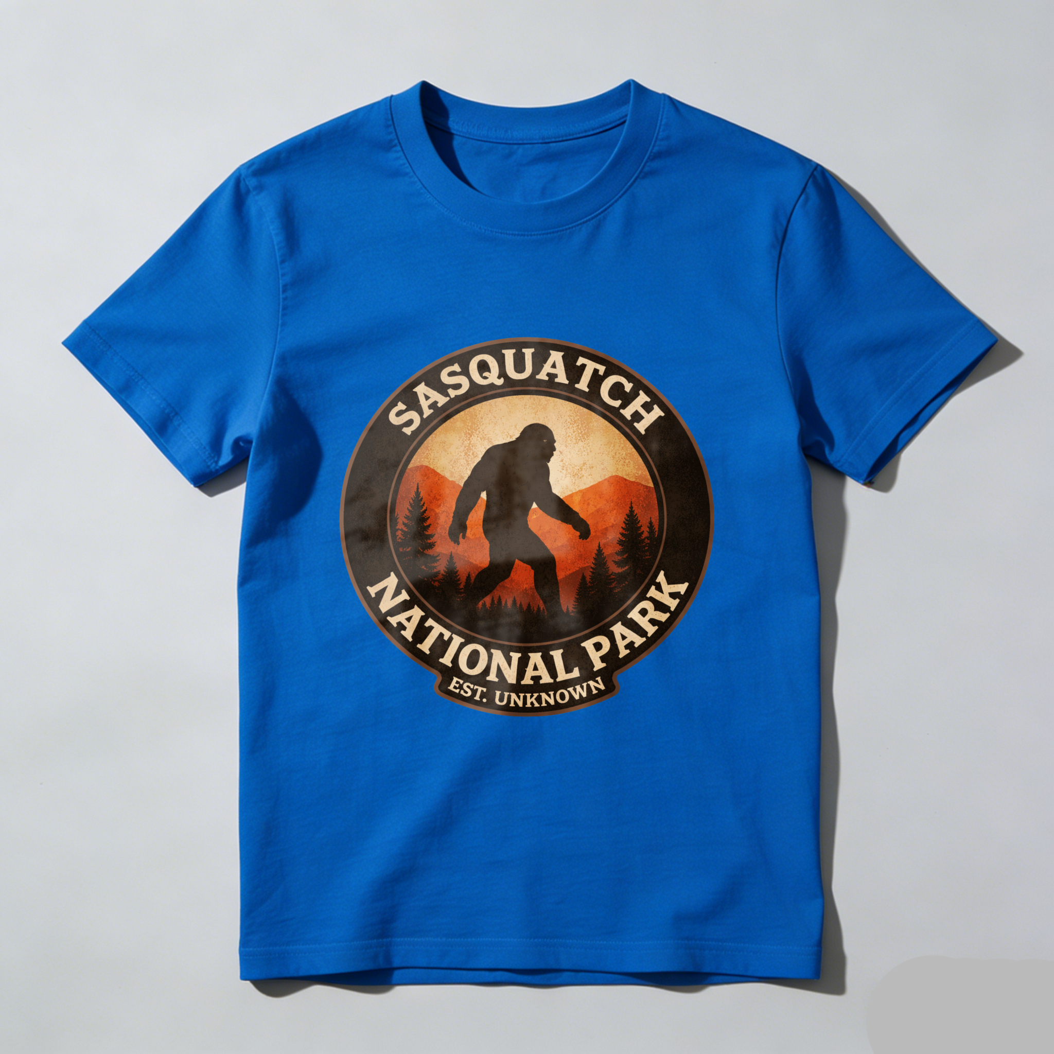 TEECURENT Sasquatch National Park T-Shirt Bigfoot Legend Outdoor Adventure Graphic Tee Unisex Casual Shirt