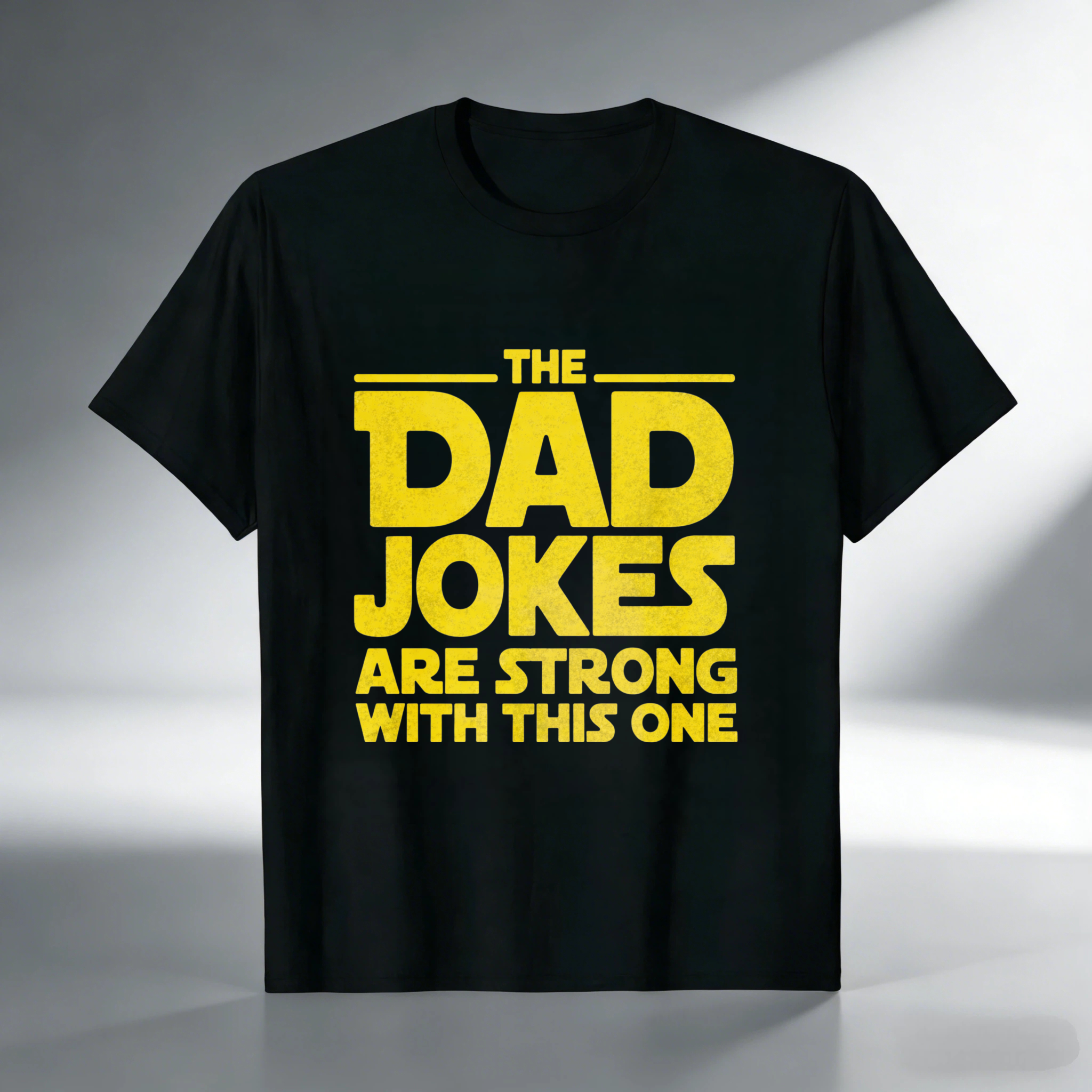 TEECURENT The Dad Jokes Are Strong With This One T Shirt For Men Funny Father Day Gift Star Wars Inspired Humor Shirt