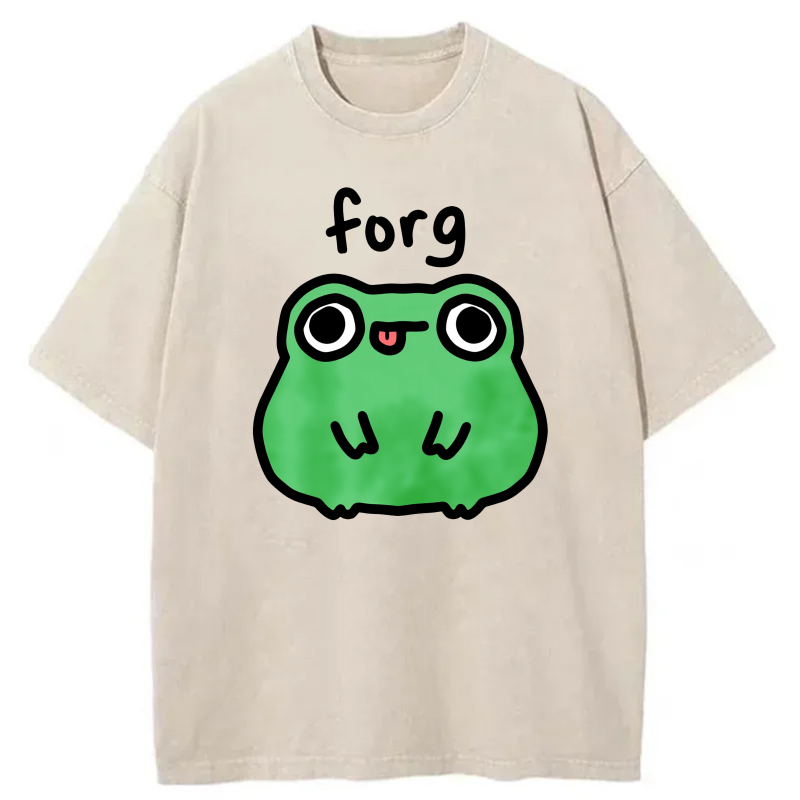 Frog Face With Text Above tshirt 100% cotton
