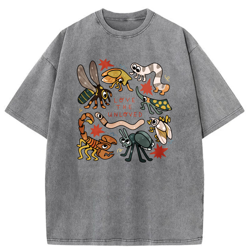 Love The Unloved Insects Pattern tshirt 100% cotton
