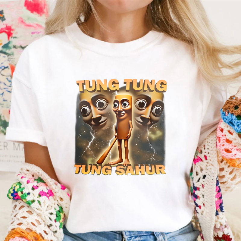 100% Cotton Tung Tung Tung Sahur Graphic Tee