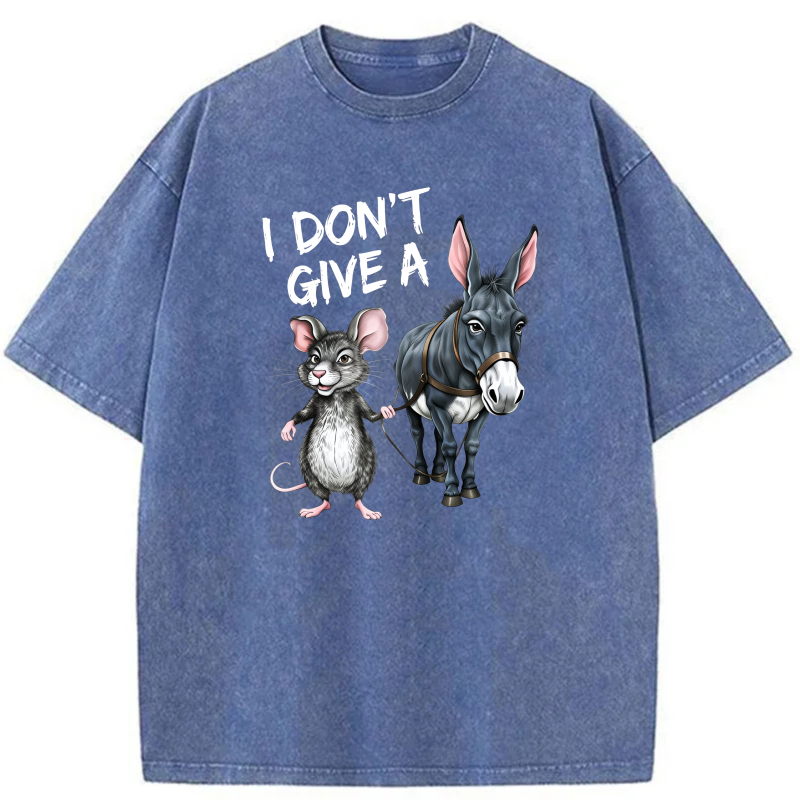 I Don't Give A Rat Or Donkey tshirt 100% cotton