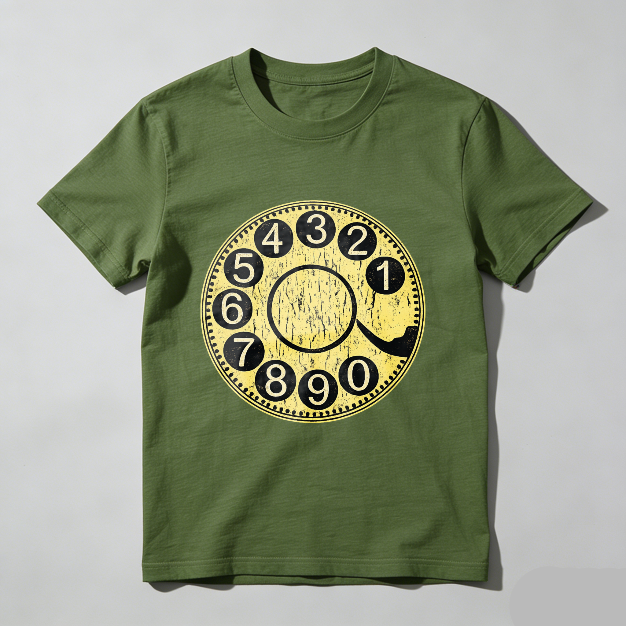 Vintage Rotary Dial Phone T-Shirt Made In Usa Retro Telephone Design Black Cotton Shirt Unisex Classic Style Gift For Tech Enthusiasts
