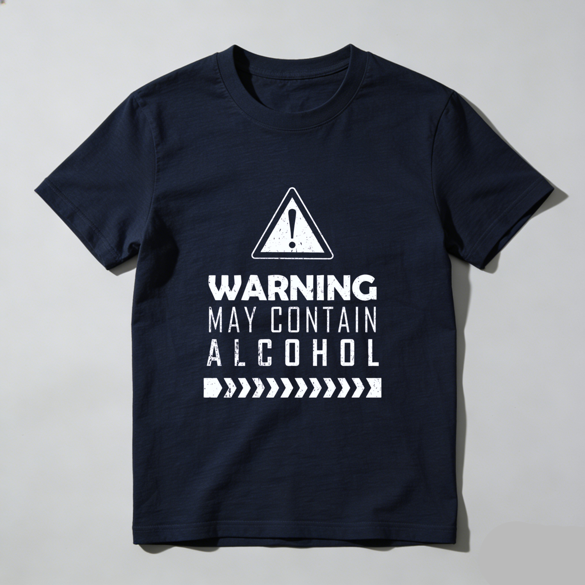TEECURENT Warning May Contain Alcohol T-Shirt Humor Gift For Drinkers Fun Statement Shirt WOMEN