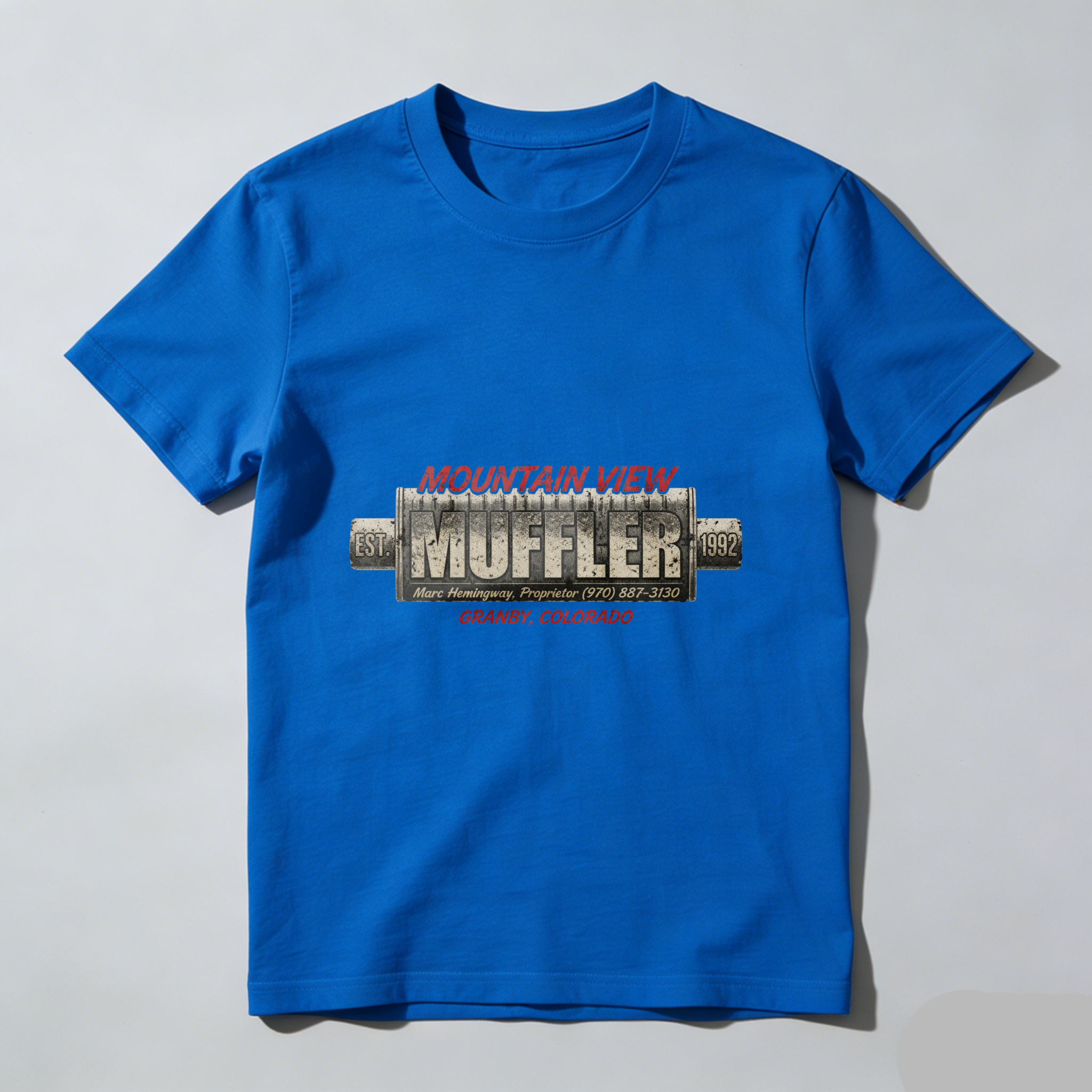 Mountain View Muffler Granby Colorado Established 1982 Auto Repair Shop T-Shirt