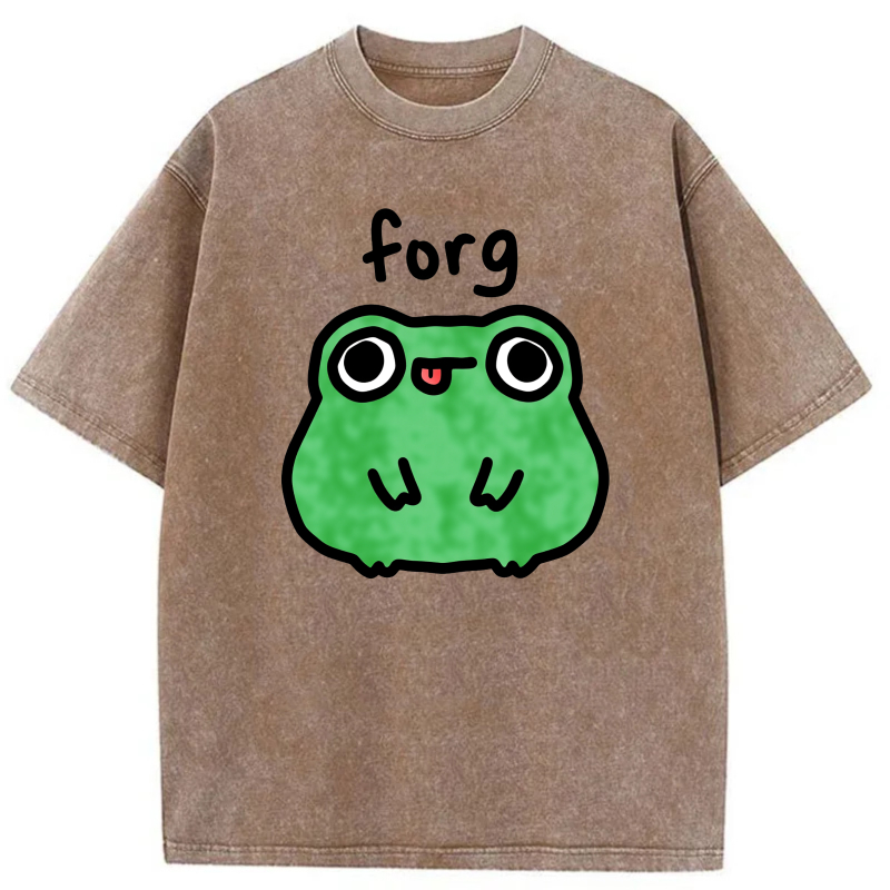 Frog Face With Text Above tshirt 100% cotton