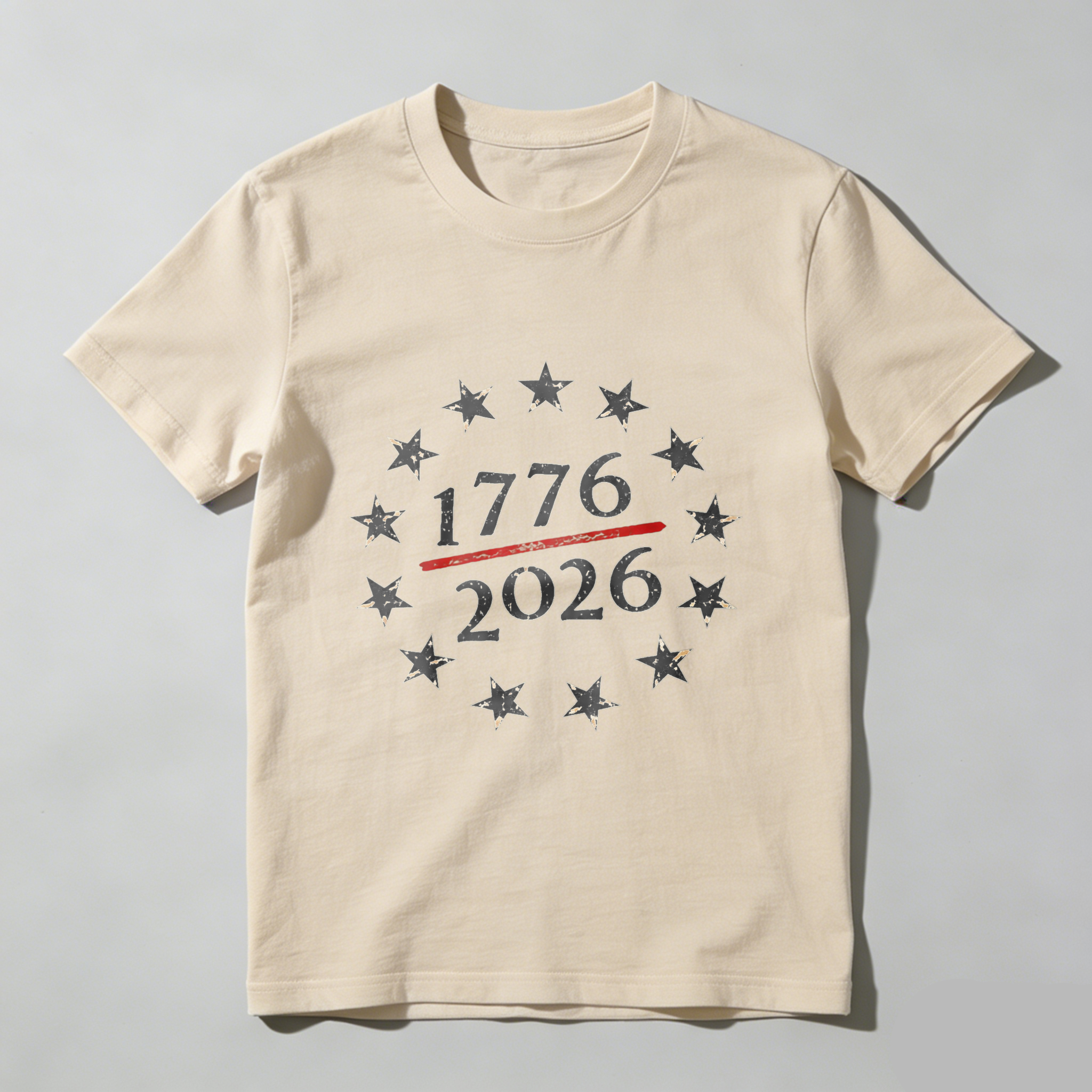1776 To 2026 Independence Day American Flag Stars T-Shirt Celebration Patriotic Apparel
