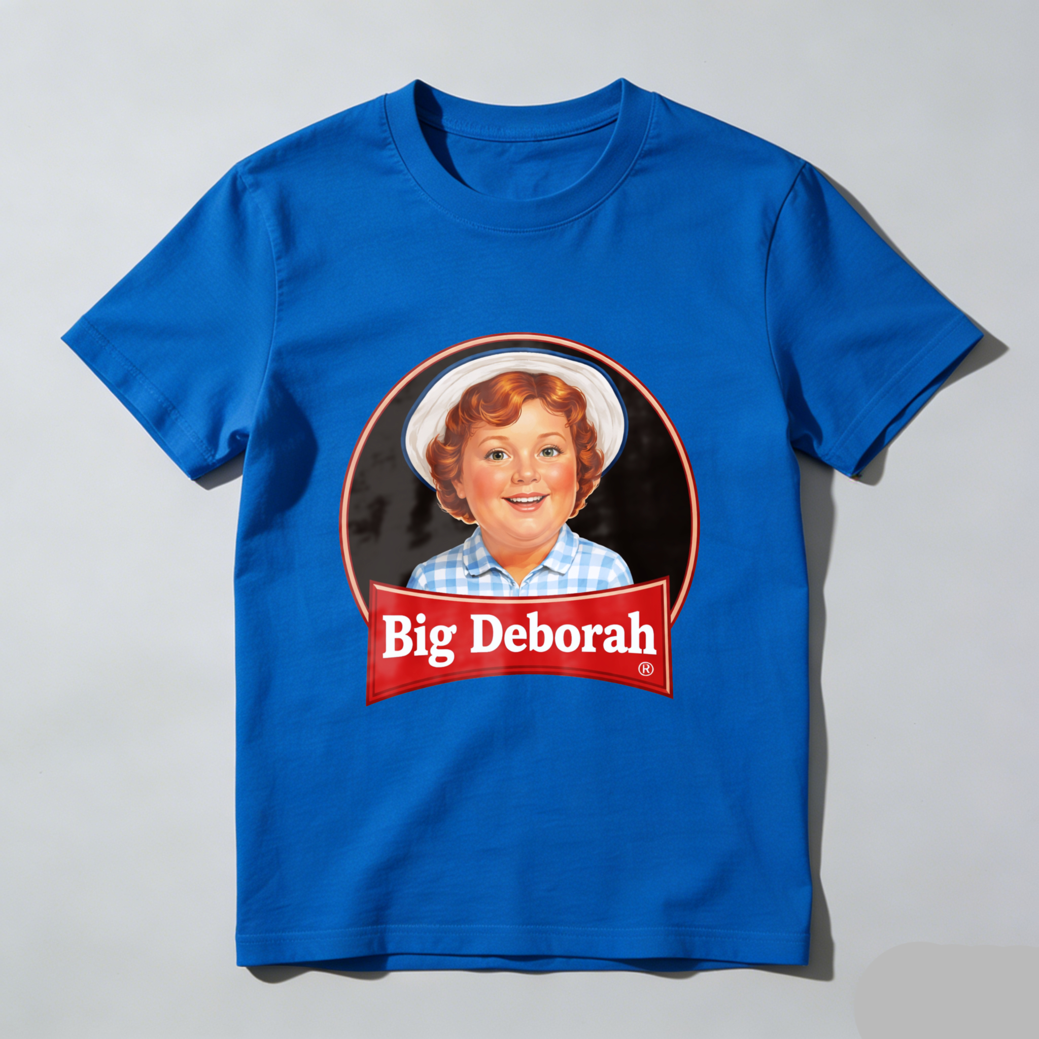 TEECURENT Big Deborah T Shirt With Vintage Girl Design Black Cotton Unisex Top For Men Women And Kids