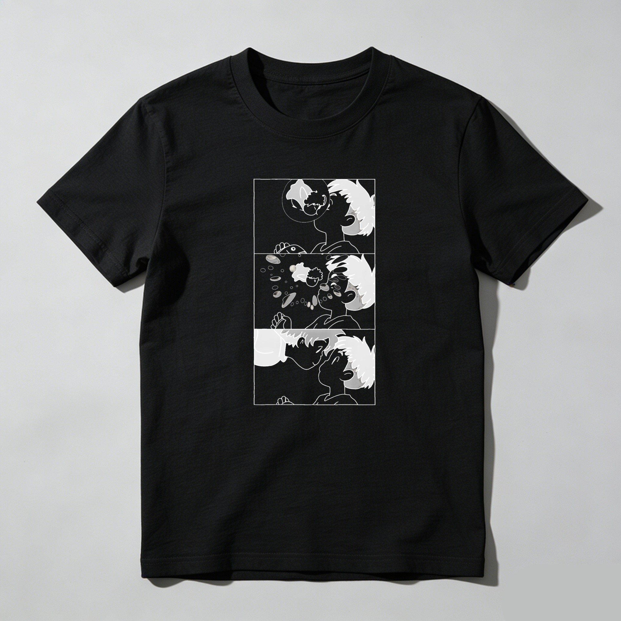 Abstract Artwork With Three Panels tshirt 100% cotton