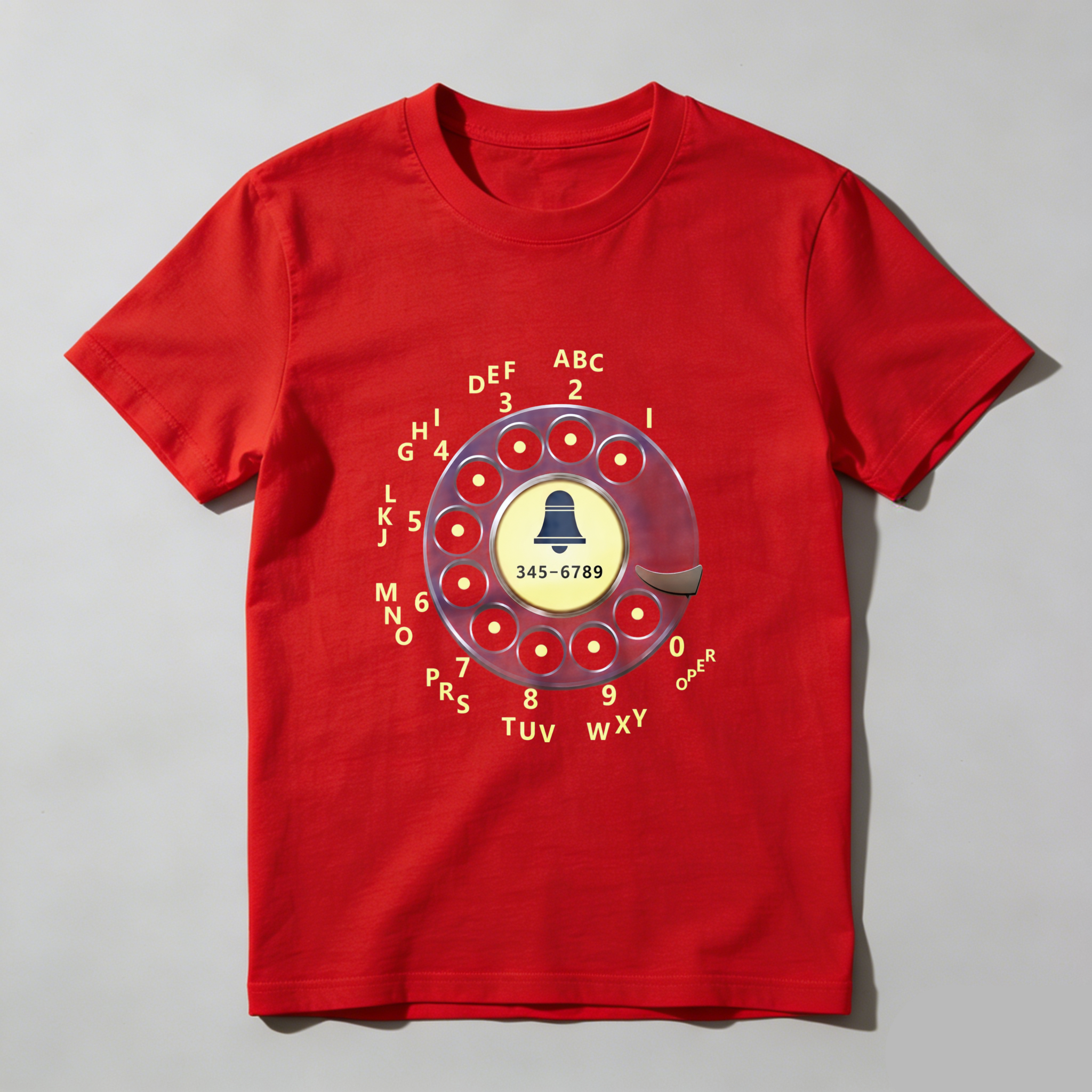 Retro Rotary Dial Phone T-Shirt Vintage Telephone Design Made In Usa