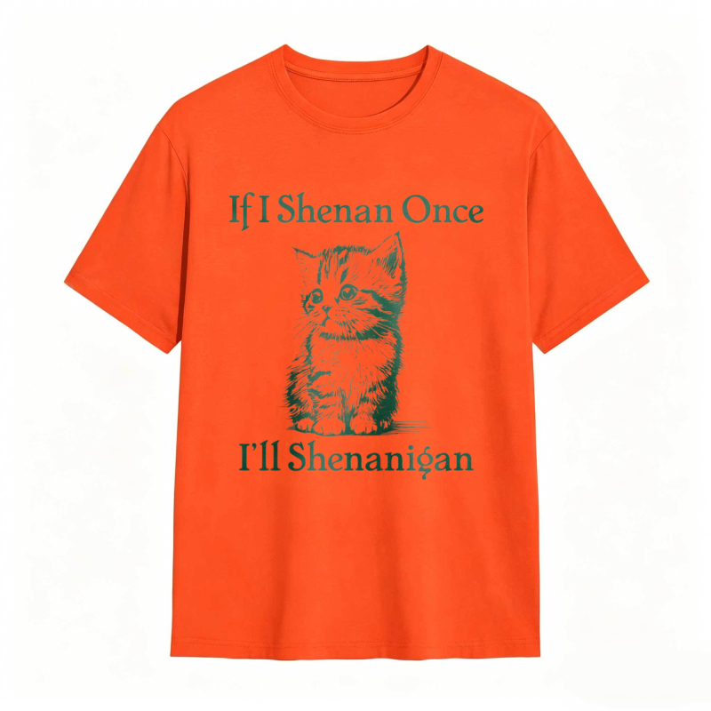 Cat And Text If I Shenan Once I Ll Shenanigan T-shirt
