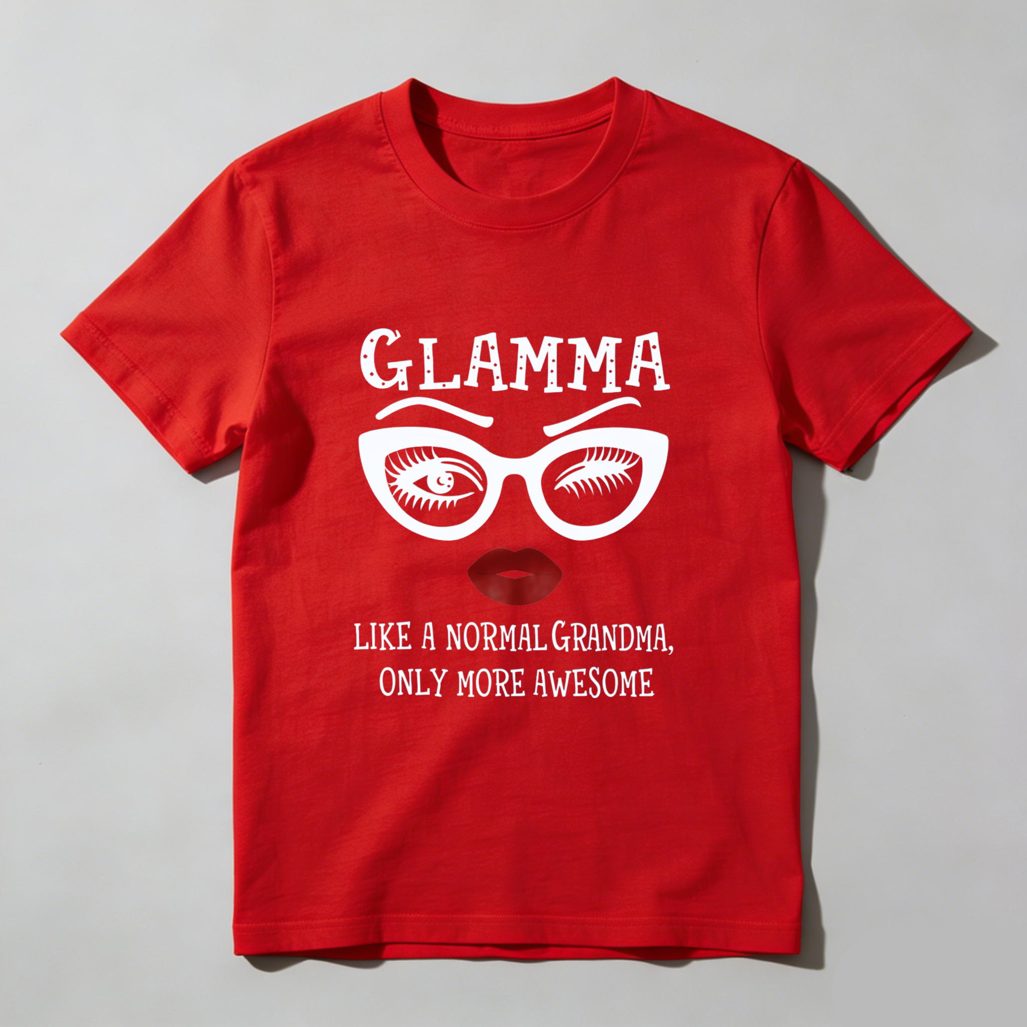 TEECURENT Glamma Like A Normal Grandma Only More Awesome T Shirt WOMEN