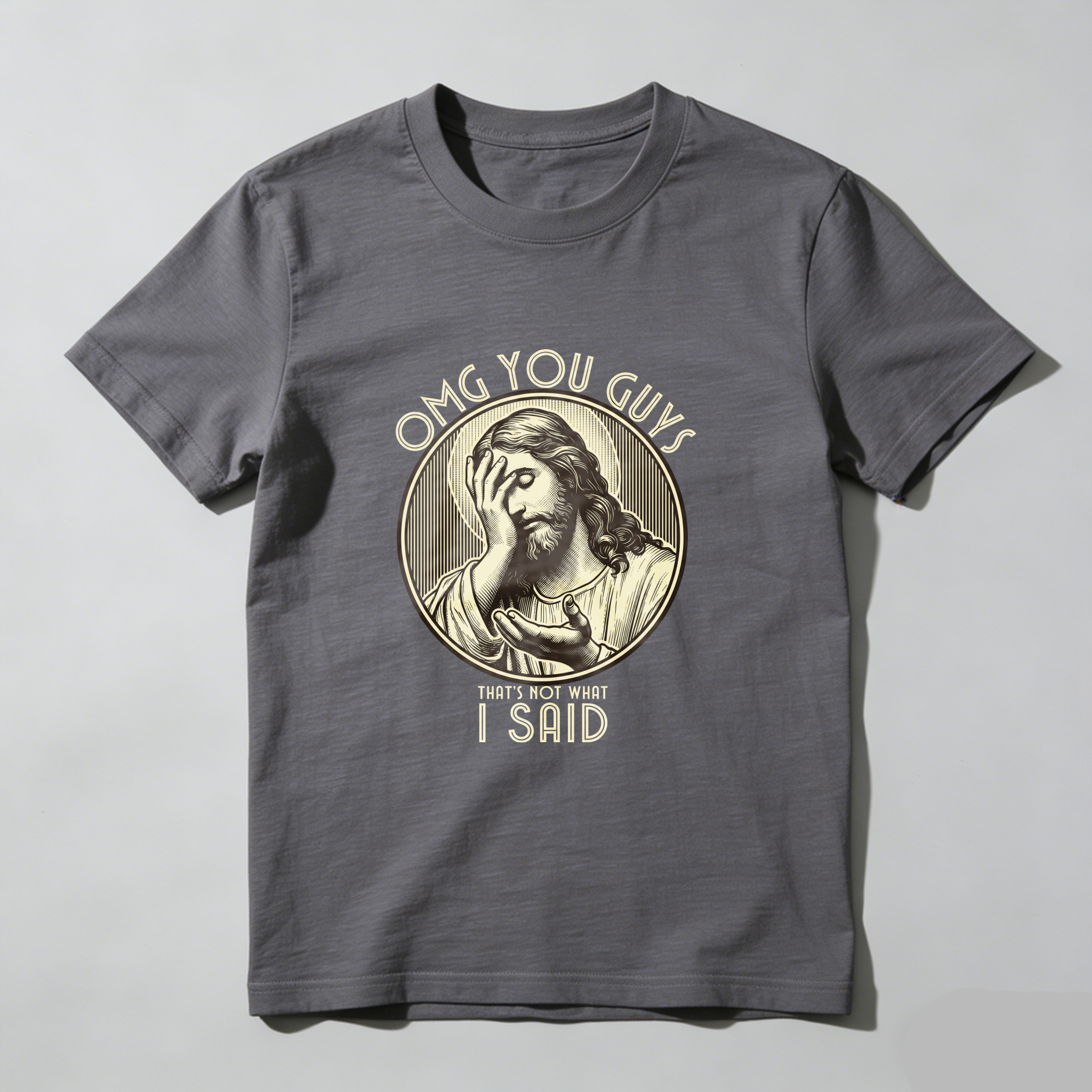 Casual, Men's T-Shirt, Religious Humor Design, Everyday Wear, Gift For Friends