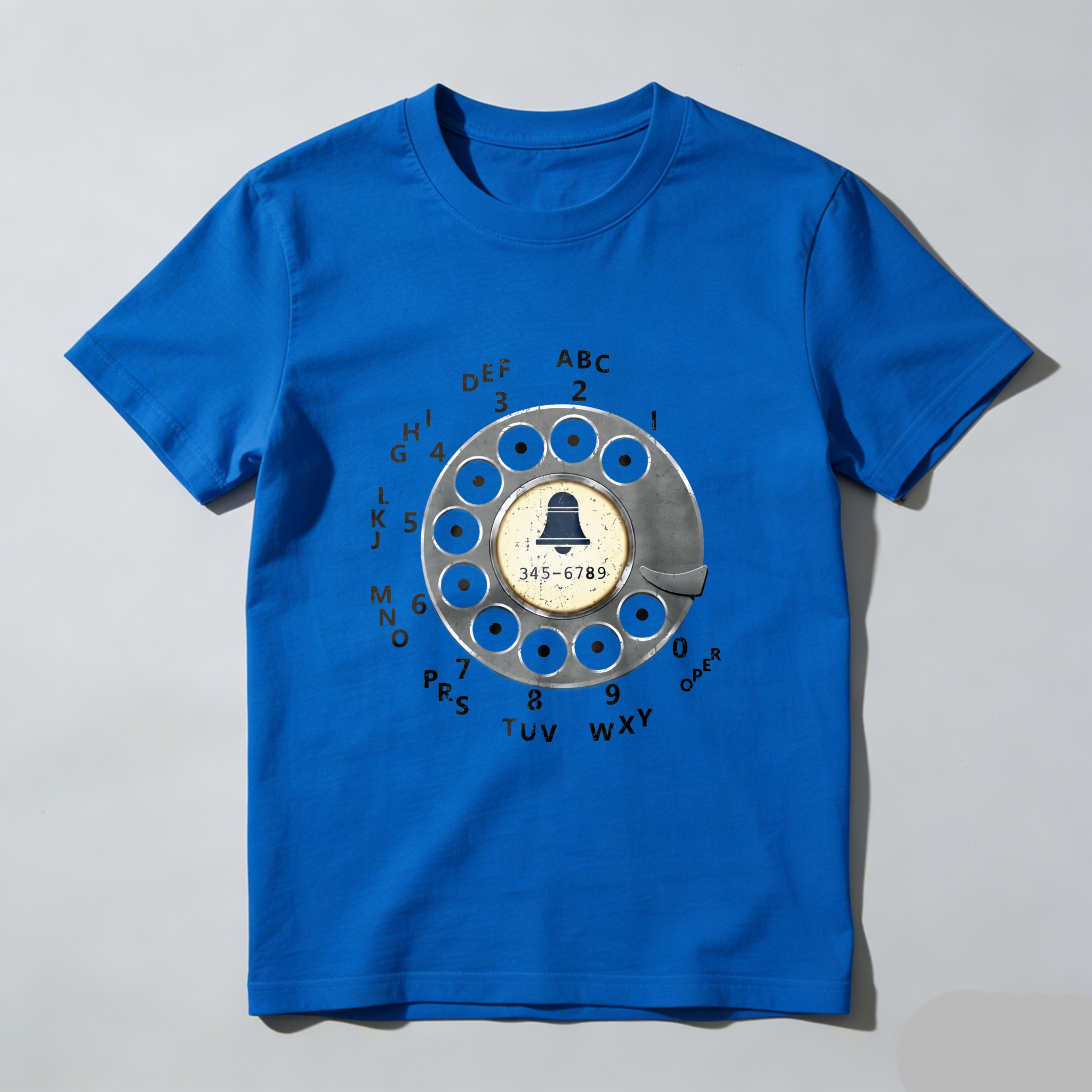 Retro Rotary Phone Dial Design T-Shirt Made In Usa Classic Vintage Telephone Graphic Black Cotton Shirt Unisex Casual Wear