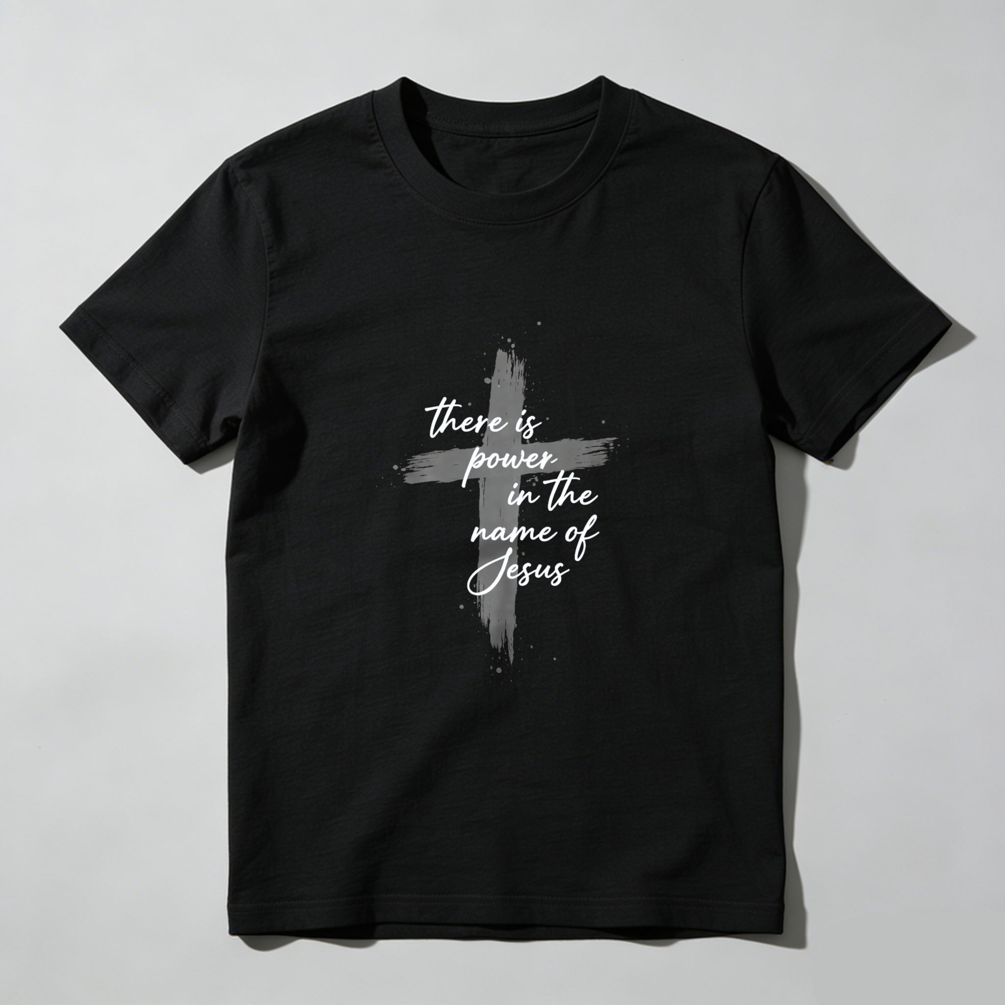 TEECURENT There Is Power In The Name Of Jesus Christian T Shirt With Cross Design Faith Inspired Religious Apparel For Men And Women WOMEN