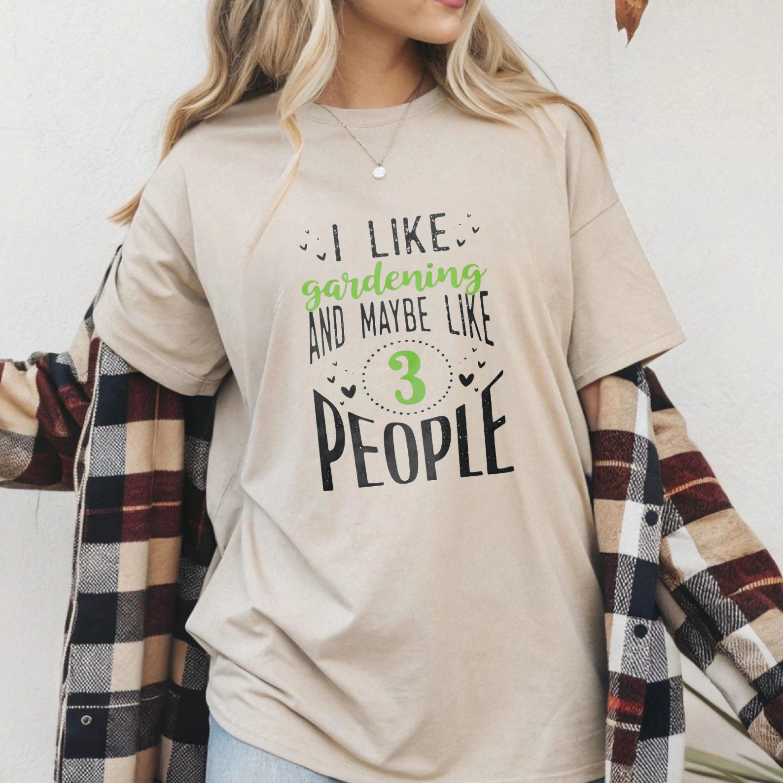 TEECURENT I Like Gardening And Maybe Like 3 People Funny Garden T-Shirt For Men Women Gift Idea WOMEN