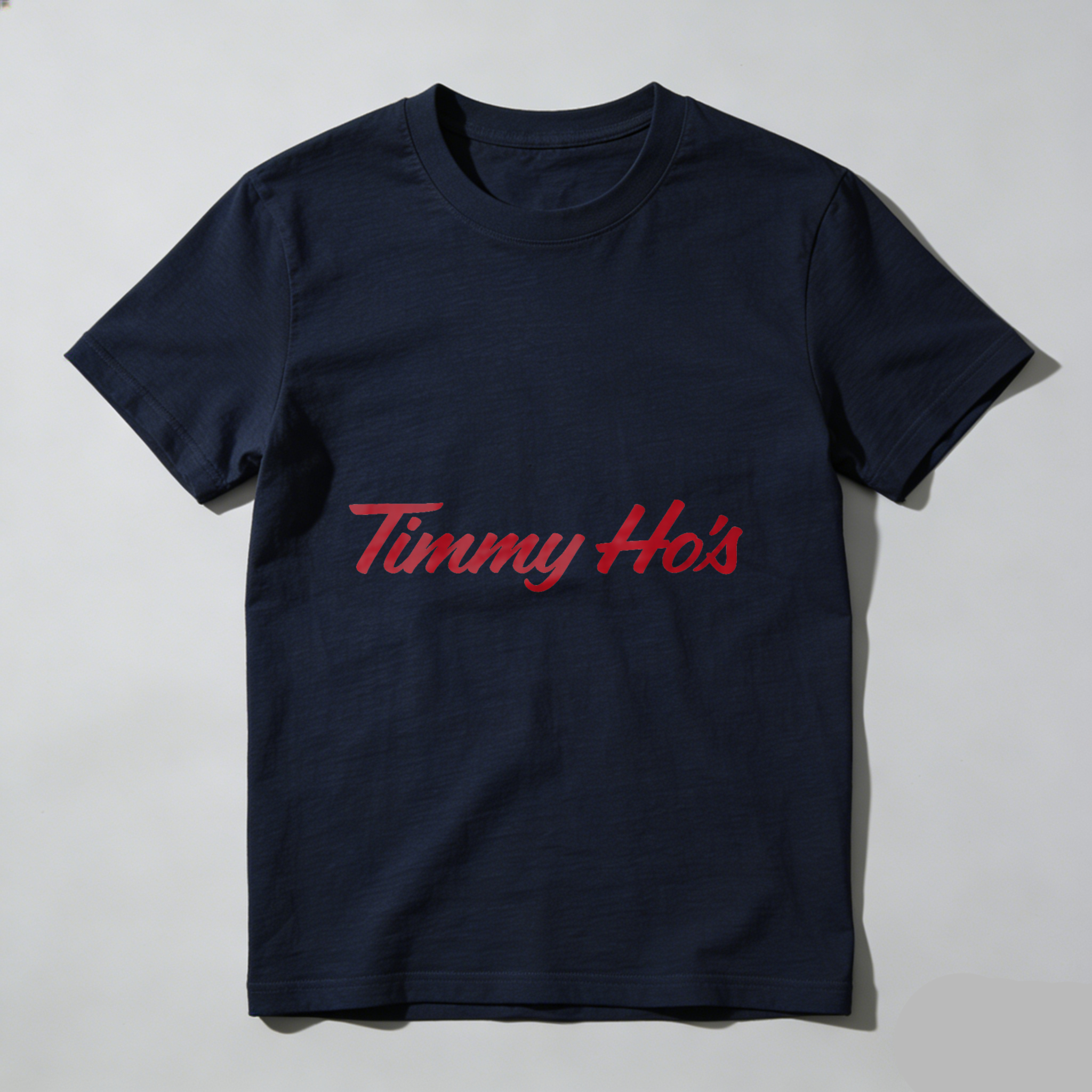 TEECURENT Timmy Hos Black T Shirt With Red Logo Design Casual Wear For Men And Women