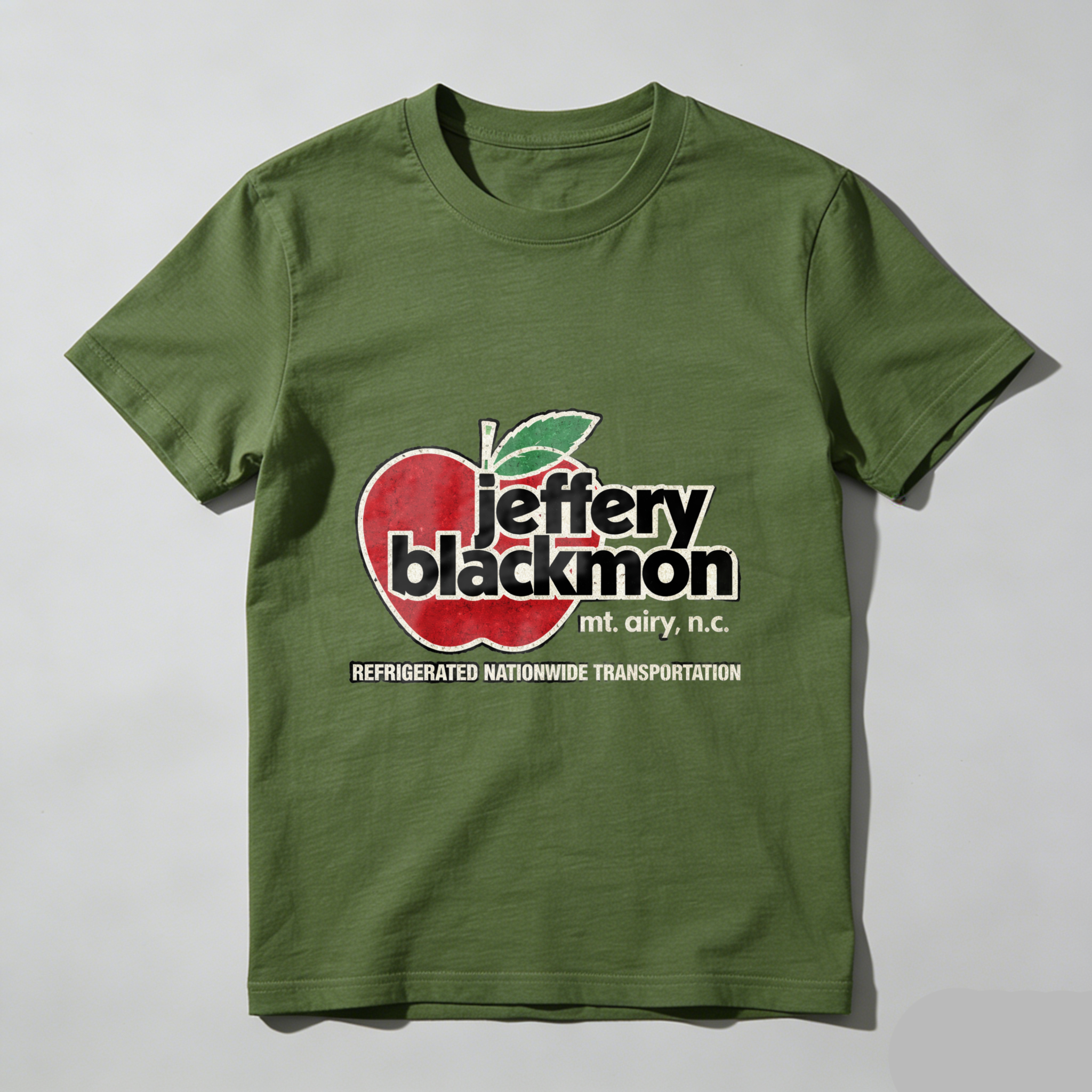 Jeffery Blackmon Mt Airy Nc Refrigerated Nationwide Transportation Apple Logo T Shirt