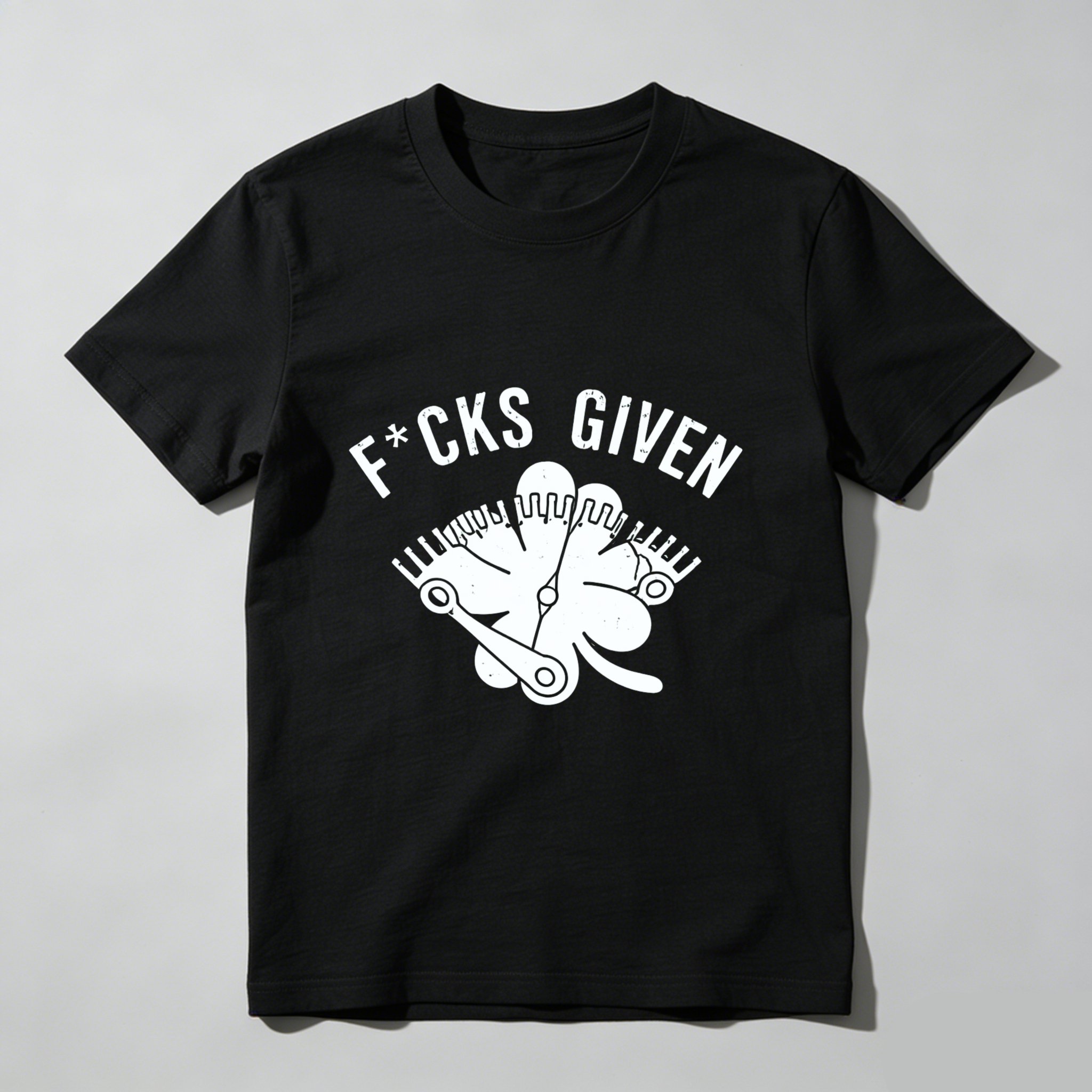 TEECURENT F Cks Given Clock Shirt With Clover Design Black T-Shirt For Men And Women Casual Wear Statement Tee