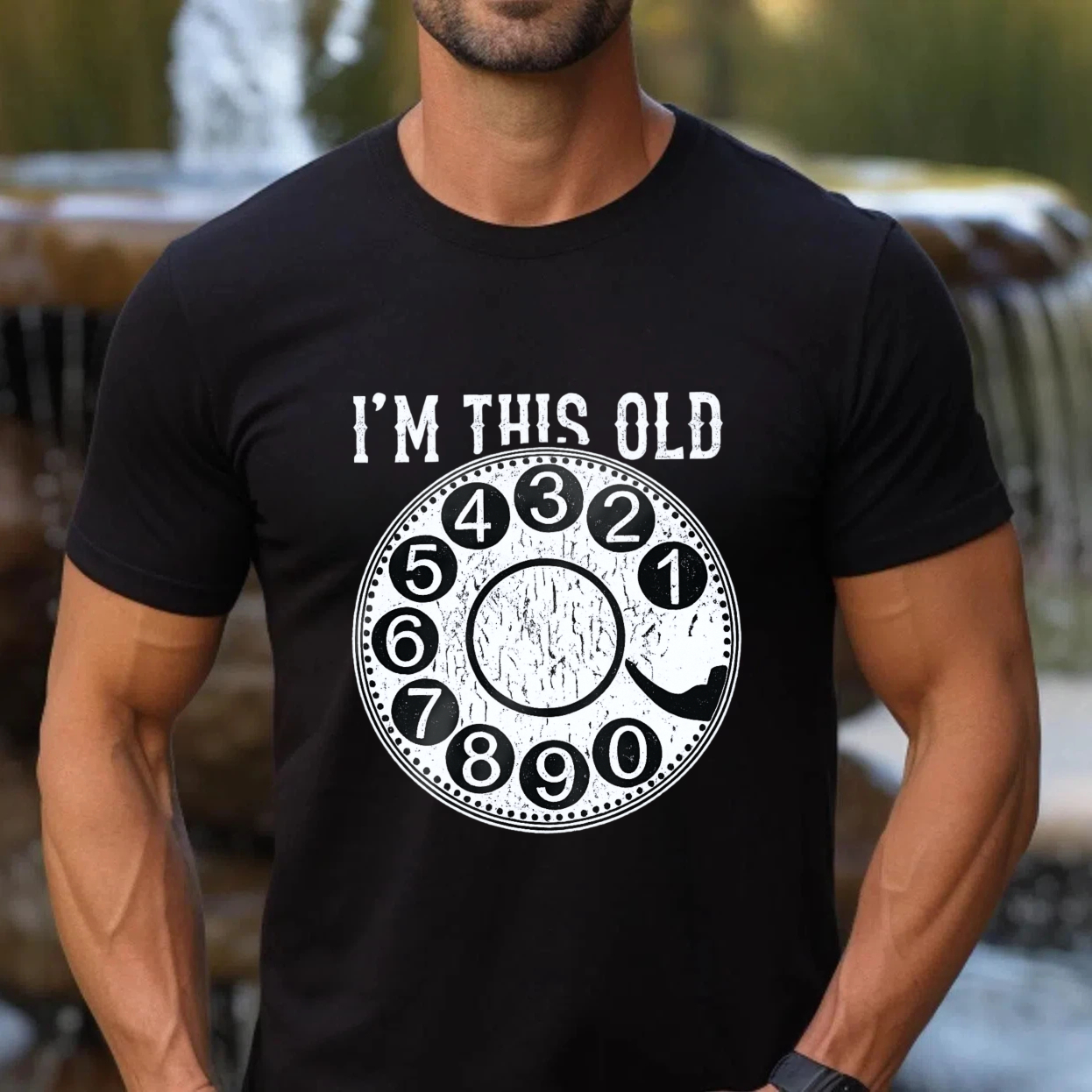I M This Old Vintage Rotary Dial Phone T Shirt Made In Usa
