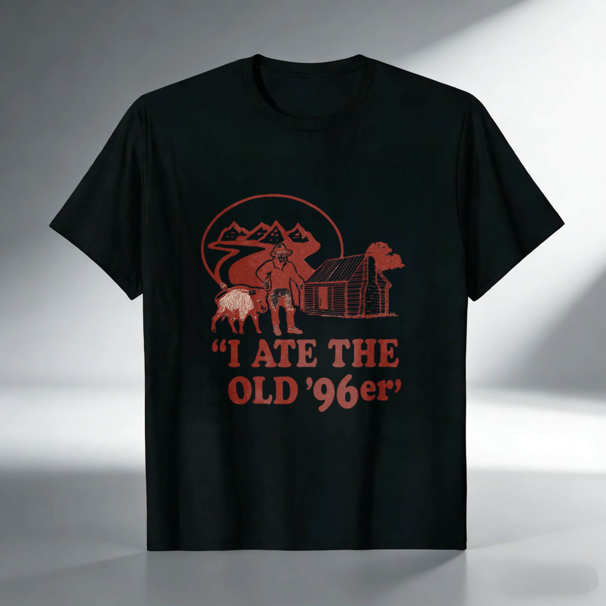 TEECURENT I Ate The Old 96er Mountain Cabin Cowboy T Shirt