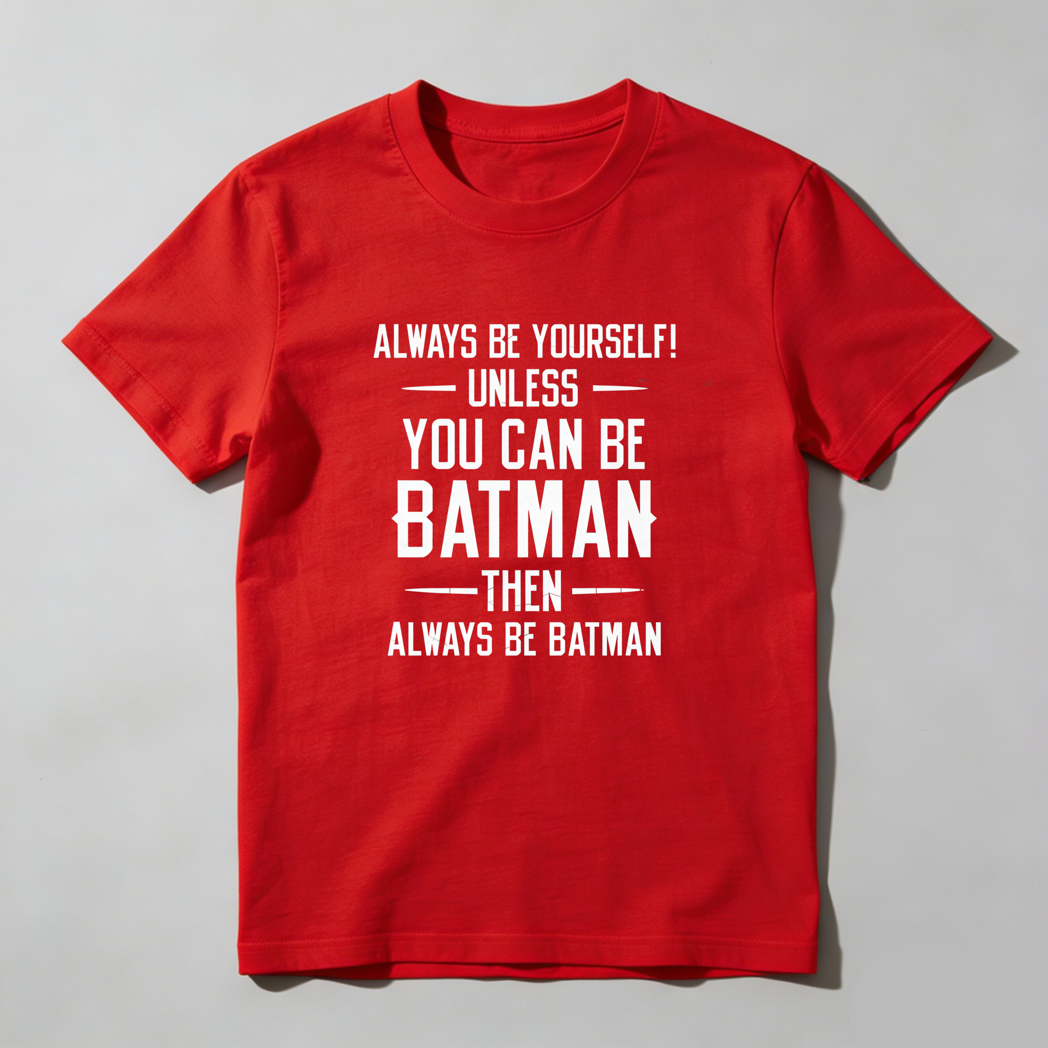 TEECURENT Always Be Yourself Unless You Can Be Batman Then Always Be Batman Pure Cotton Short Sleeve T Shirt-TeeCurent