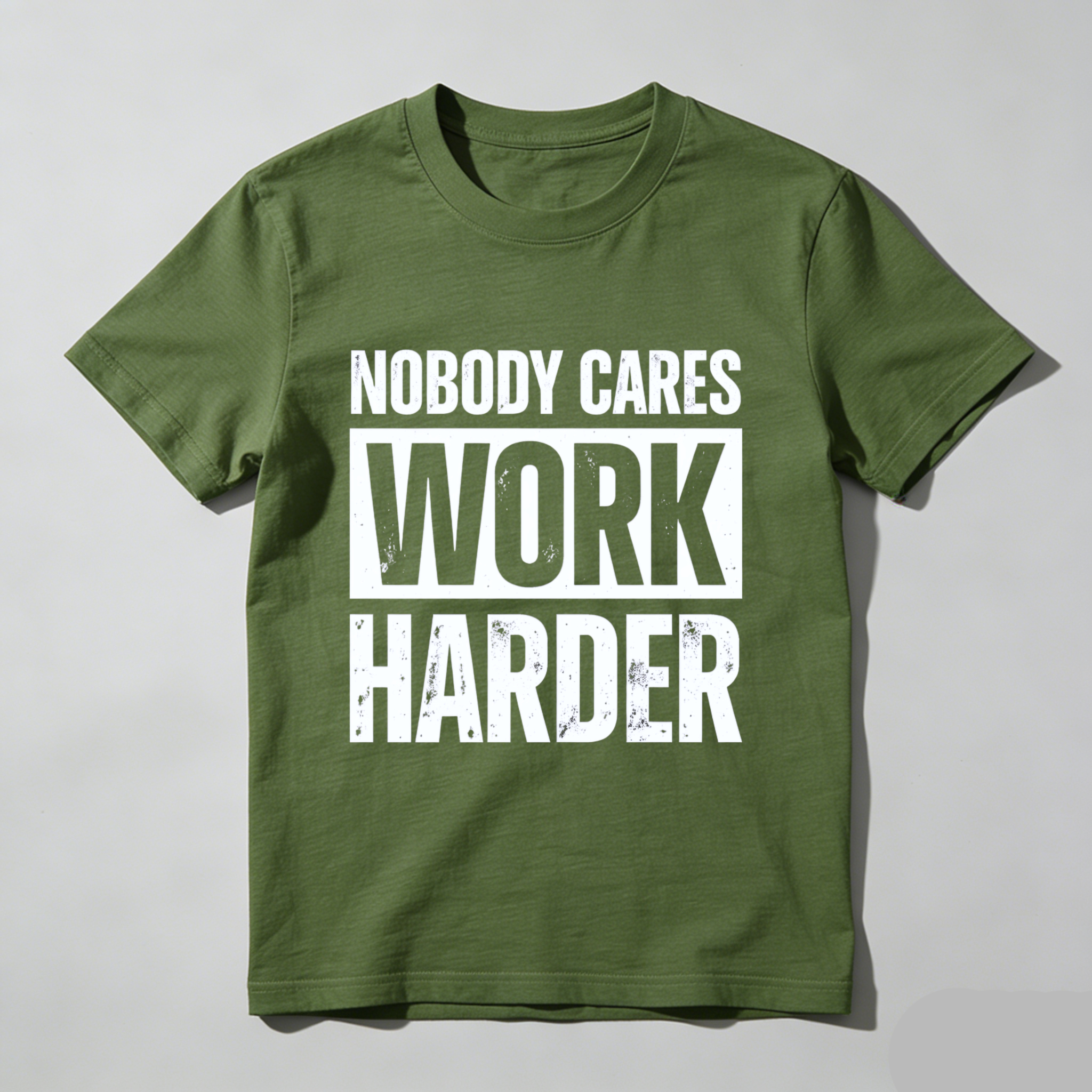 TEECURENT Nobody Cares Work Harder Motivational T Shirt For Men And Women Gym Workout Fitness Inspiration Apparel WOMEN