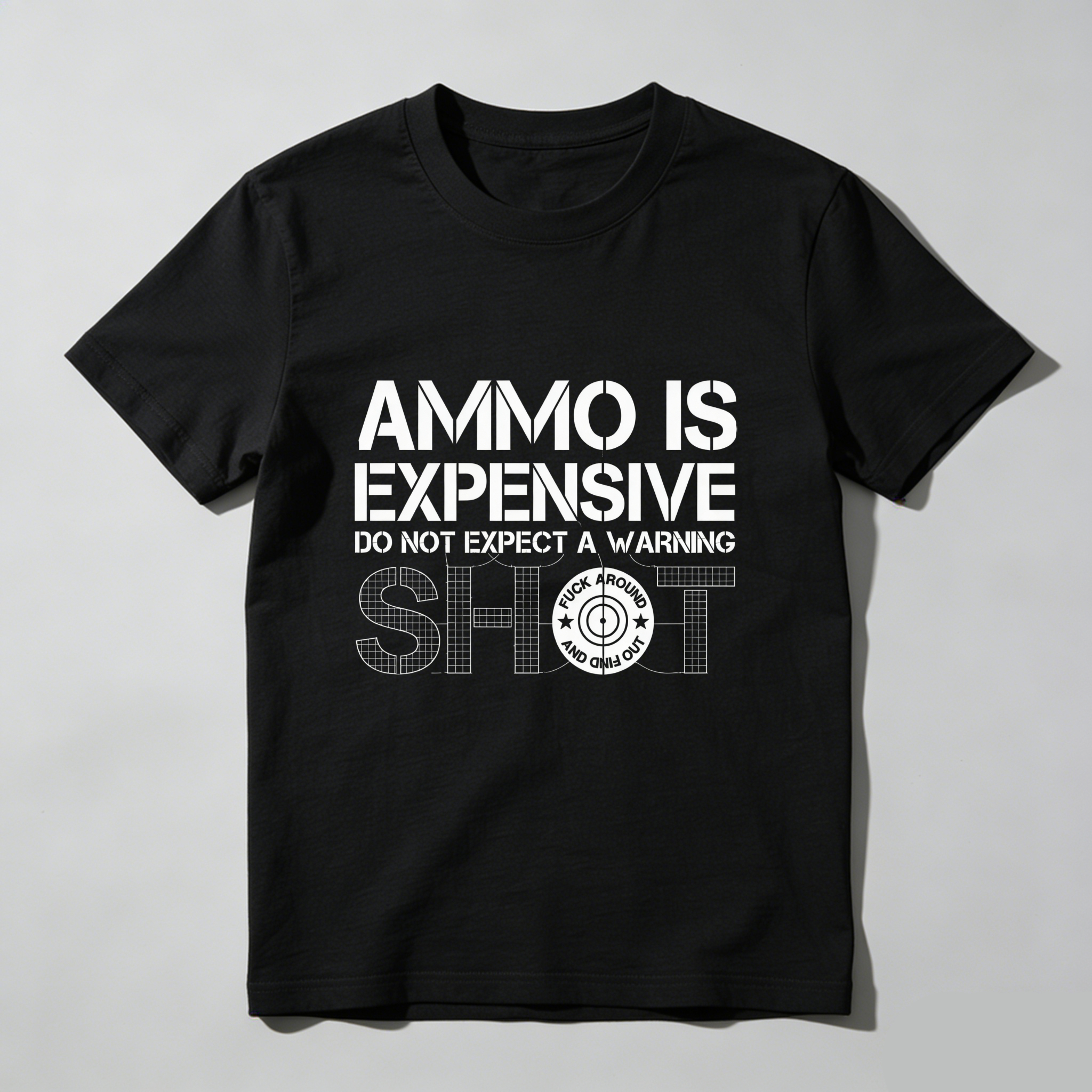 TEECURENT Ammo Is Expensive Do Not Expect A Warning Shot Pure Cotton Short Sleeve T Shirt-TeeCurent