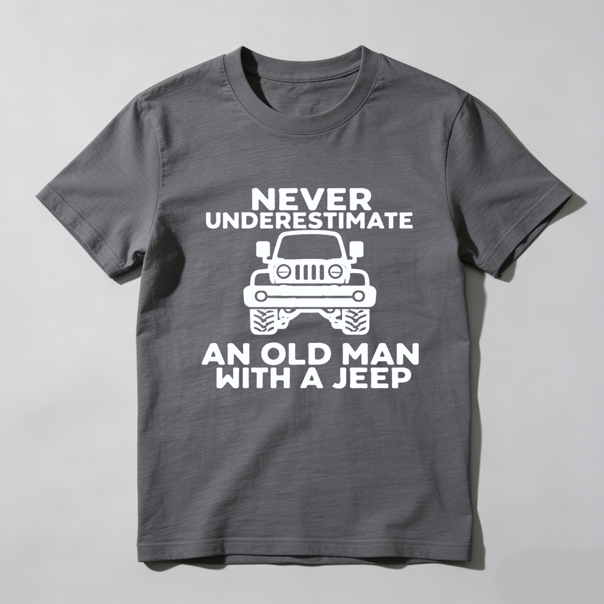 Never Underestimate An Old Man With A Jeep T-Shirt For Men Jeep Lover Gift Funny Car Shirt Outdoor Adventure Wear