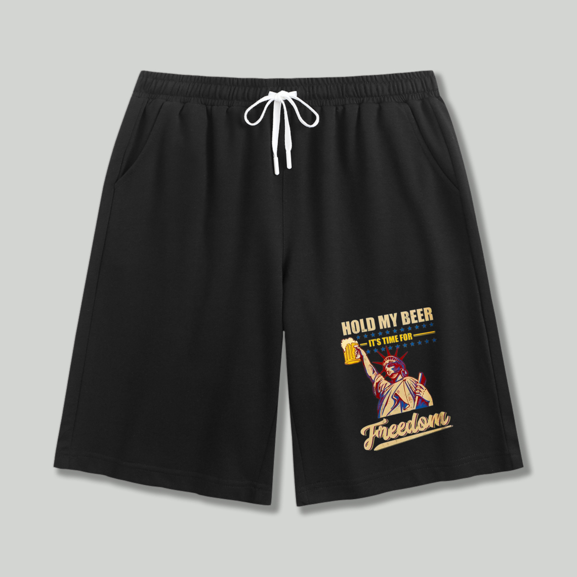 Hold My Beer Its Time For Freedom Statue Of Liberty Graphic Shorts