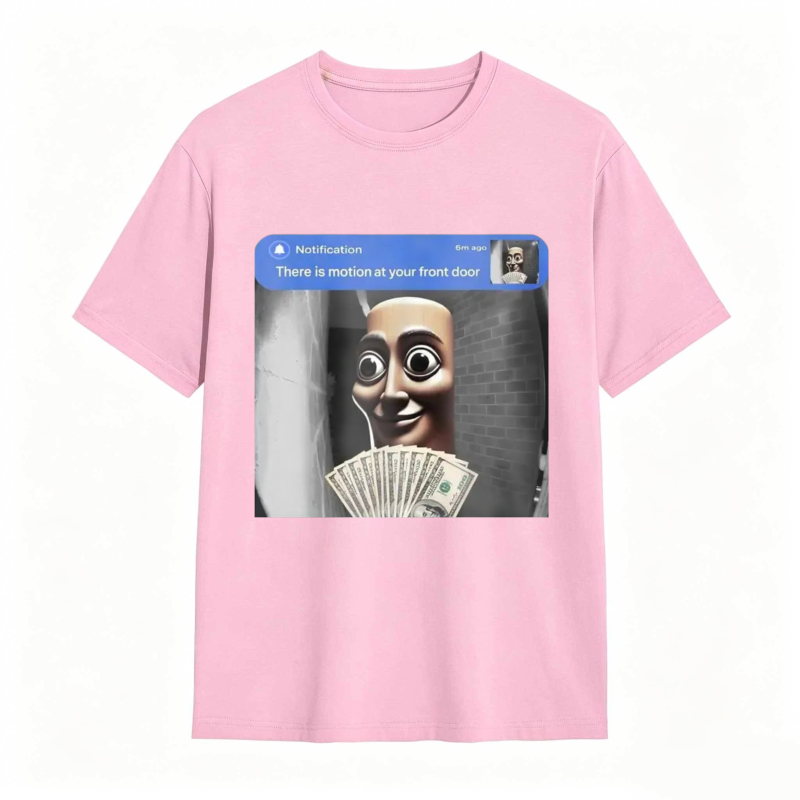 “There is Motion at Your Front Door” Tung Tung Tung Sahur Meme T-Shirt