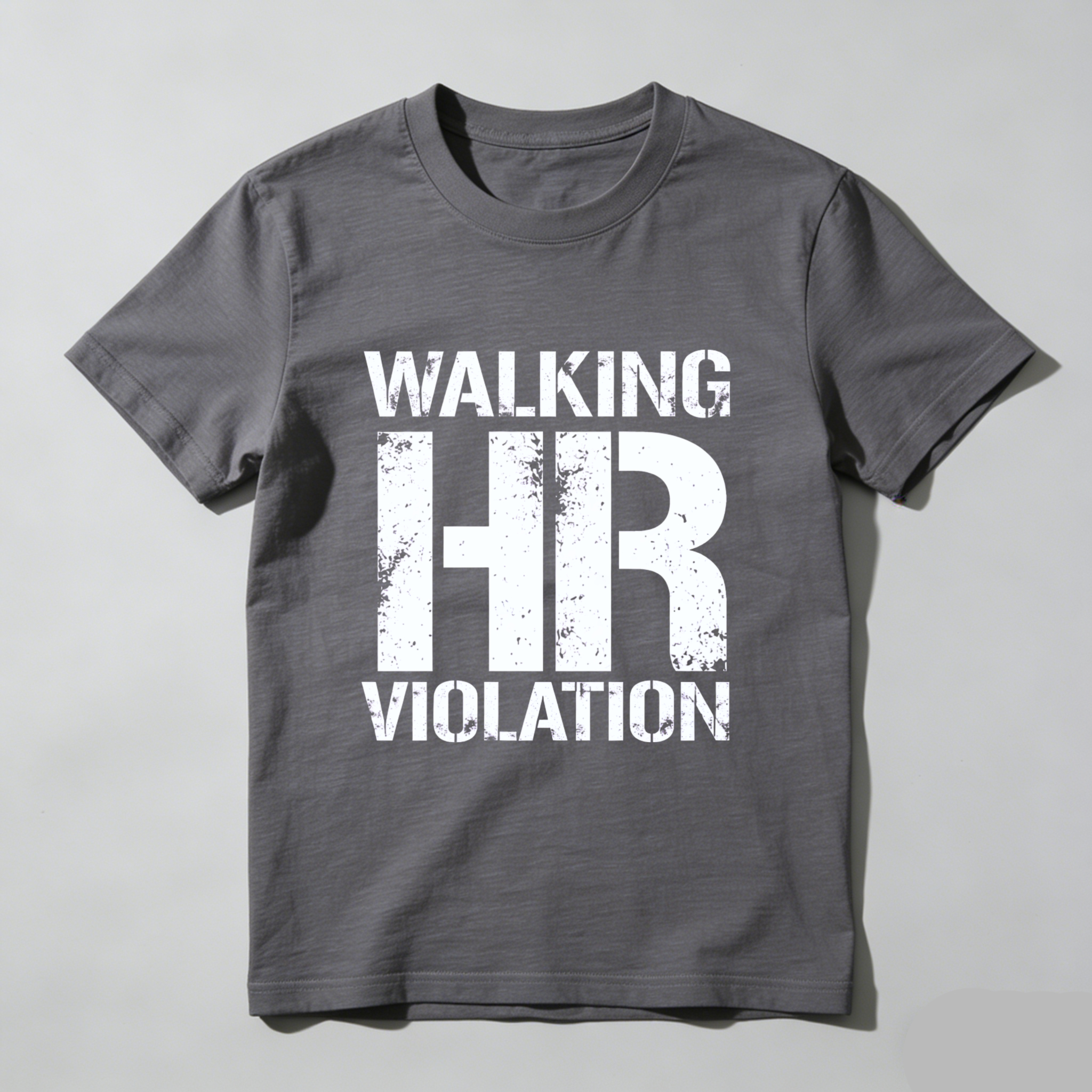 TEECURENT Walking Hr Violation T Shirt Humor Gift For Workplace Jokes Office Fun Wear WOMEN