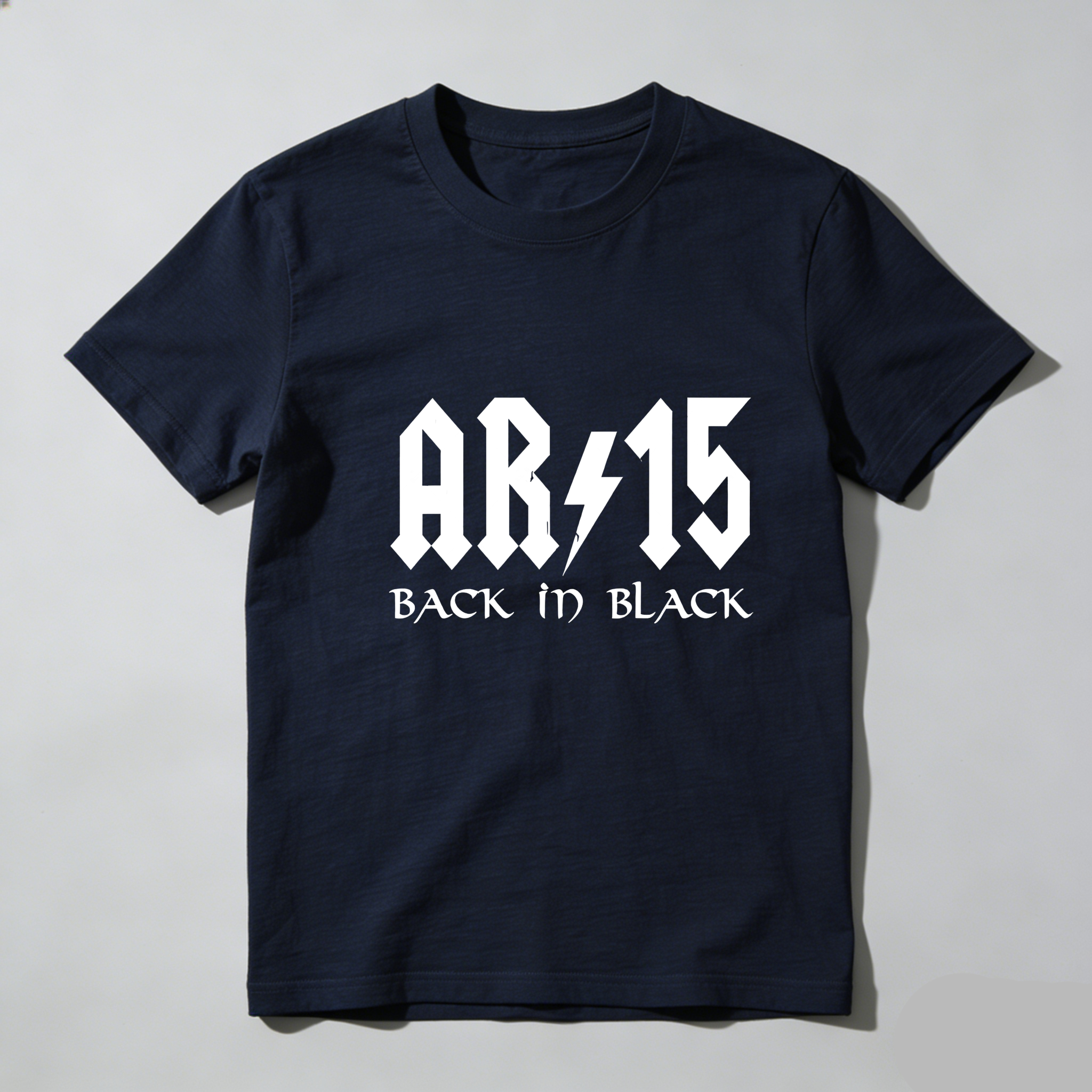 TEECURENT Ar15 Back In Black Pure Cotton Short Sleeve T Shirt-TeeCurent
