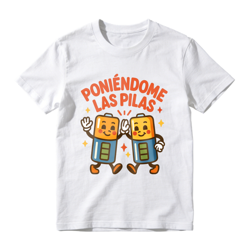 Battery Characters With Text Poniedome Las Pilas Unisex Classic T-shirt