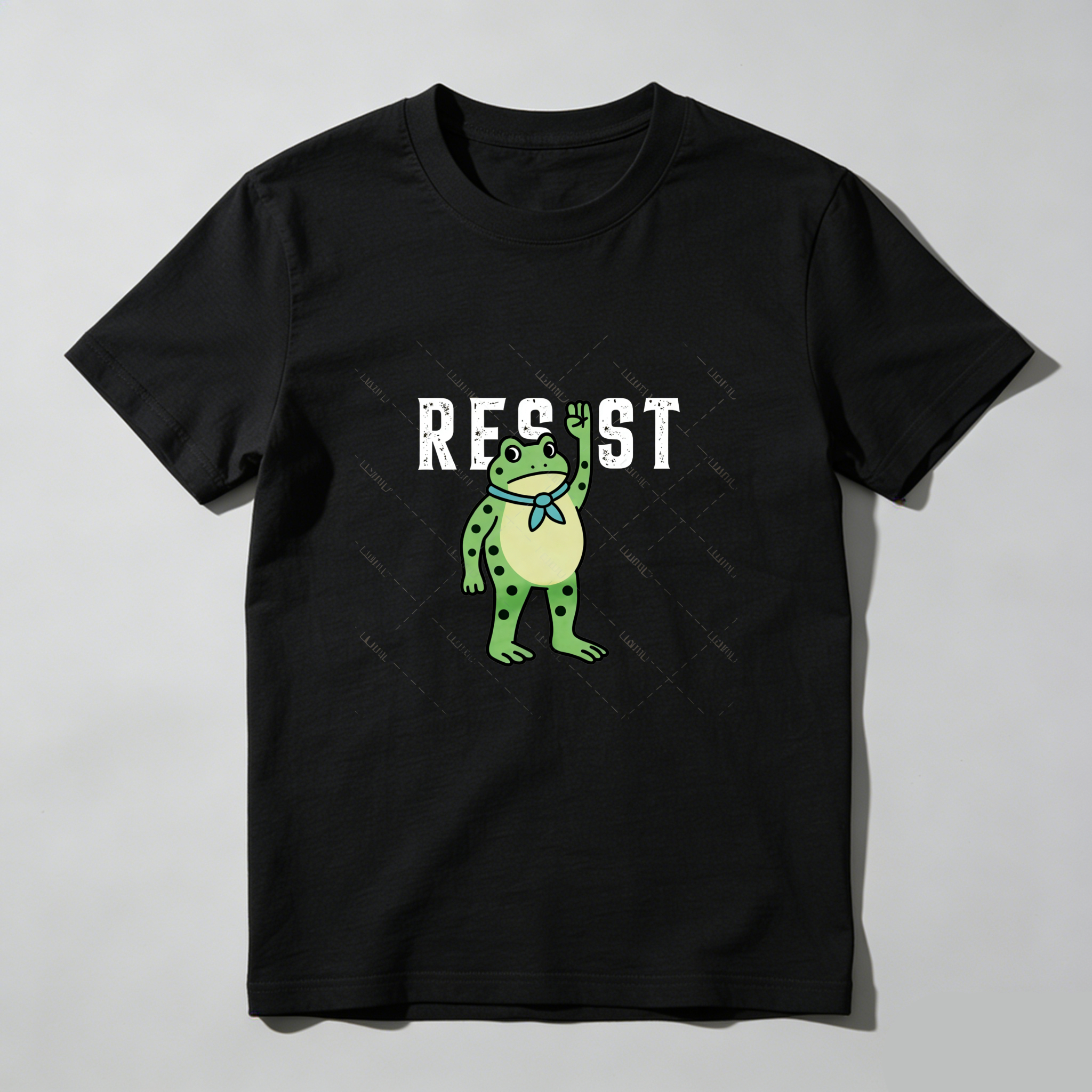 TEECURENT Frog Resist Protest Pure Cotton Short Sleeve T Shirt-TeeCurent