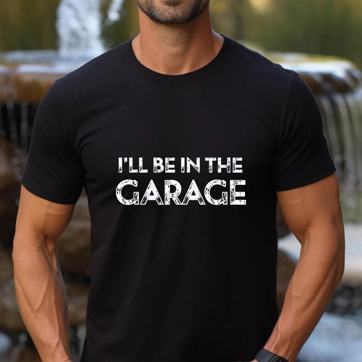Ill Be In The Garage T Shirt For Men And Women Automotive Enthusiast Car Lover Gift Black Tee