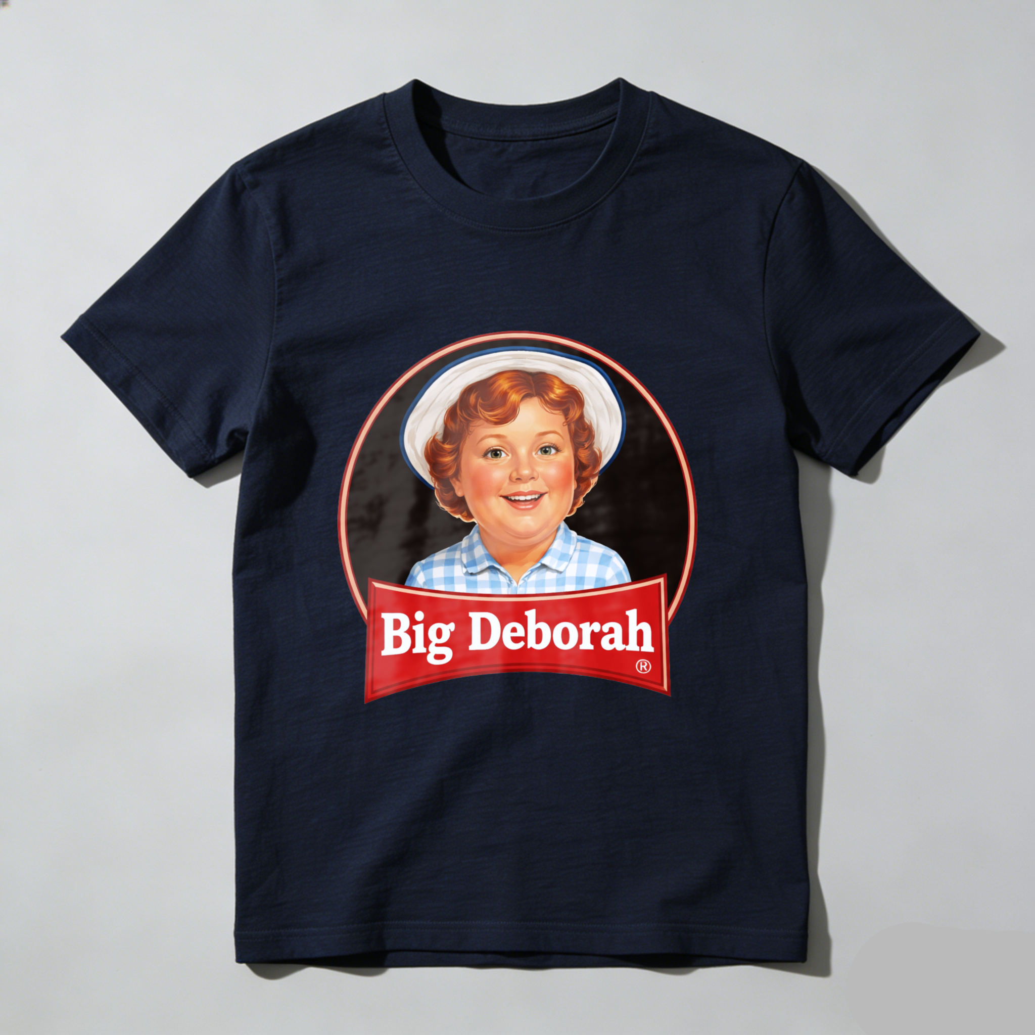 TEECURENT Big Deborah T Shirt With Vintage Girl Design Black Cotton Unisex Top For Men Women And Kids