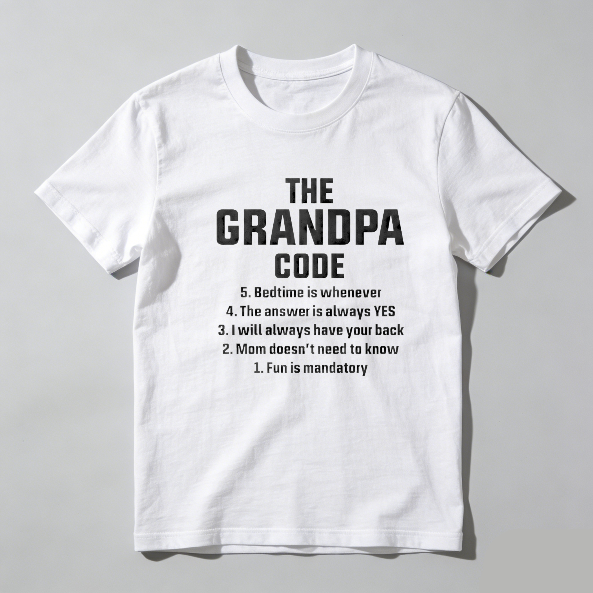 TEECURENT The Grandpa Code Fun Mandatory Yes Always Pure Cotton Short Sleeve T-Shirt-TeeCurent