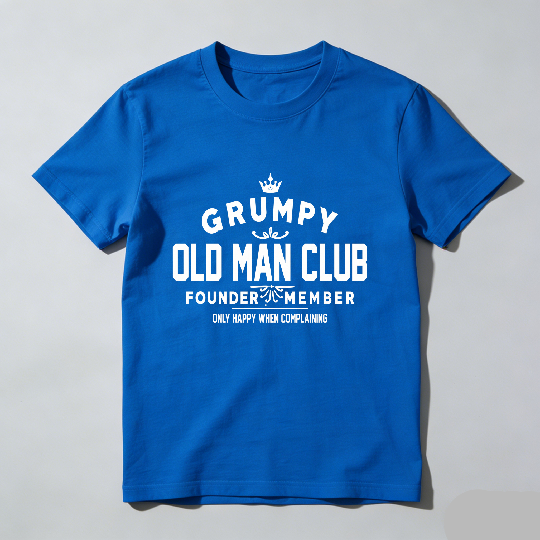 TEECURENT Grumpy Old Man Club Founder Member   Pure Cotton Short Sleeve T Shirt