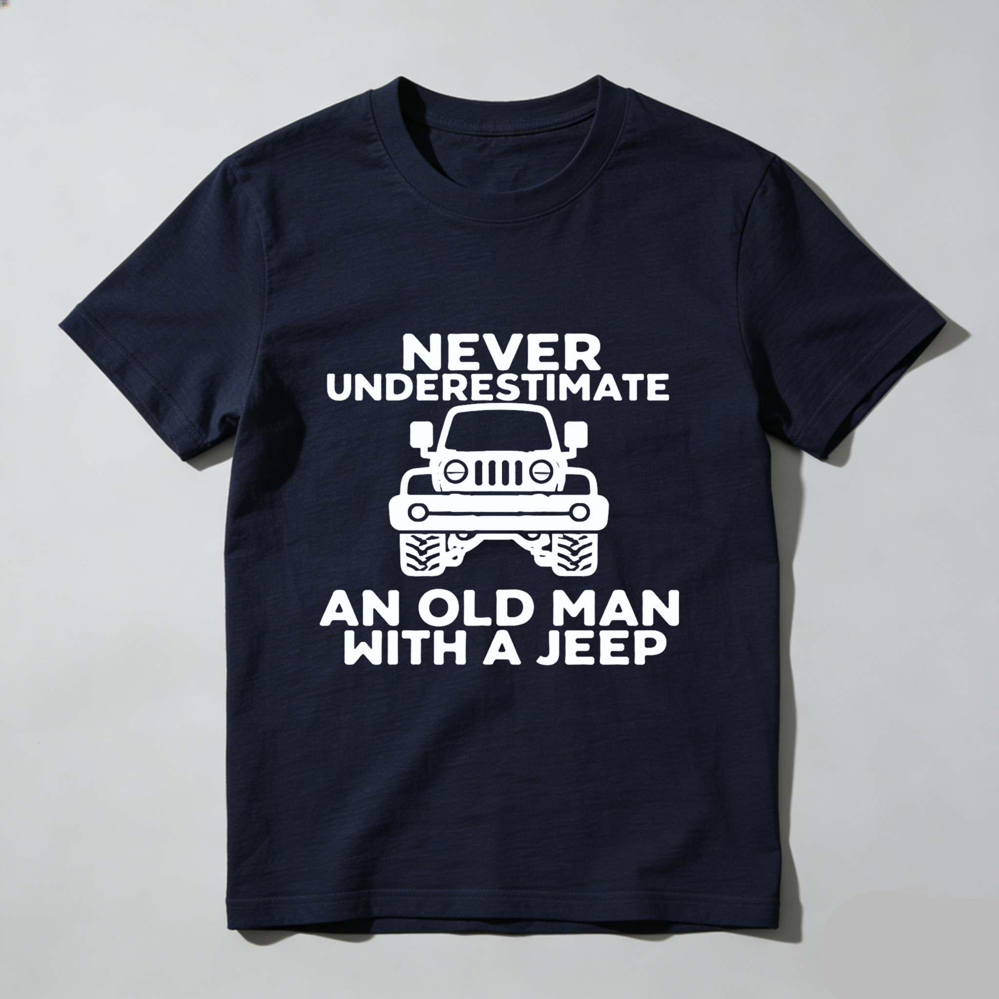 Never Underestimate An Old Man With A Jeep T-Shirt For Men Jeep Lover Gift Funny Car Shirt Outdoor Adventure Wear